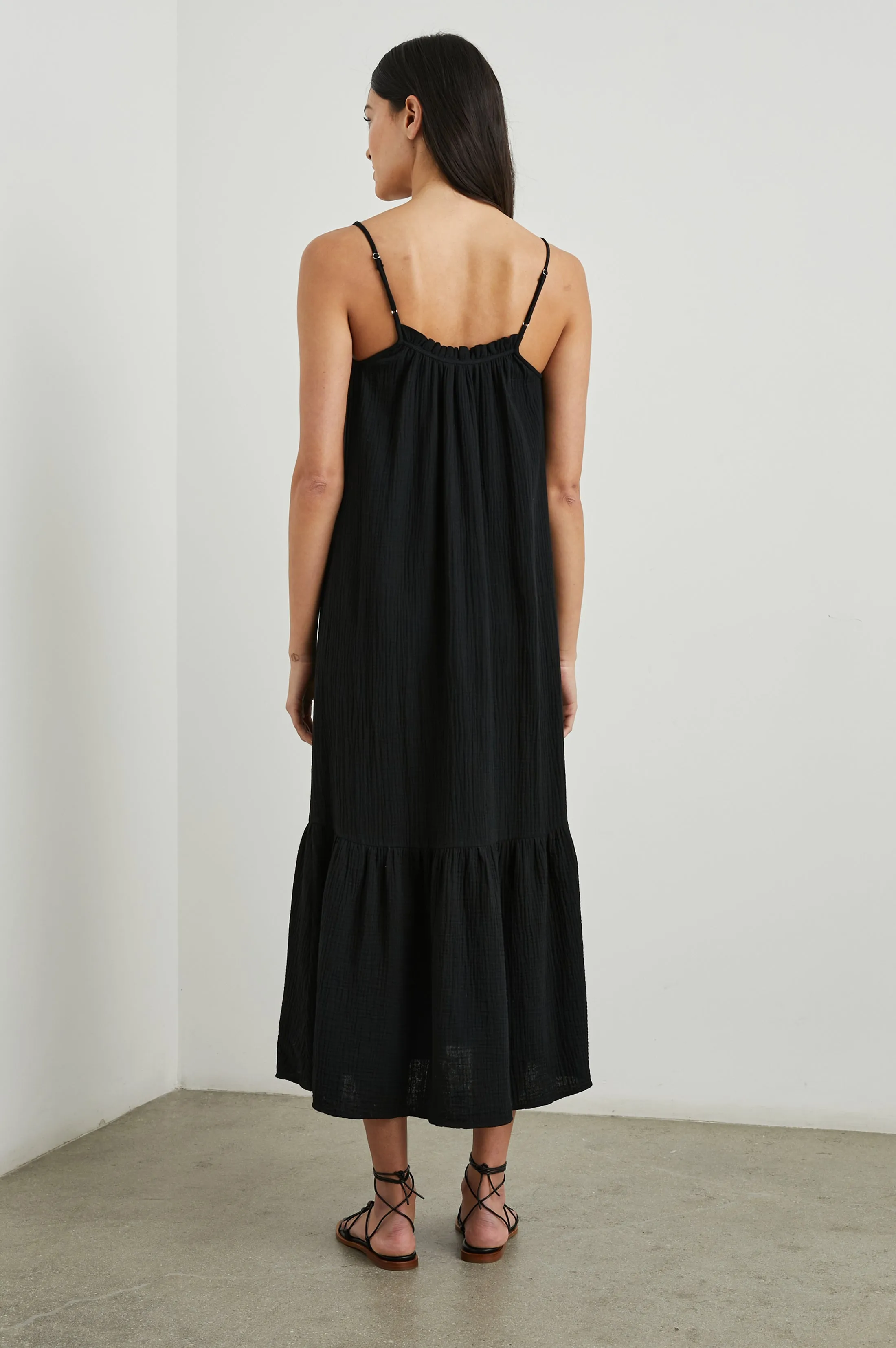 MARSEILLE DRESS - BLACK GAUZE Rails