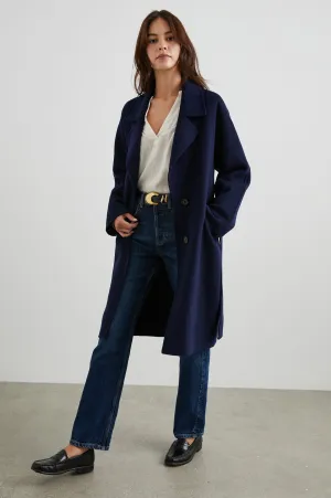 MARTA COAT - NAVY Rails