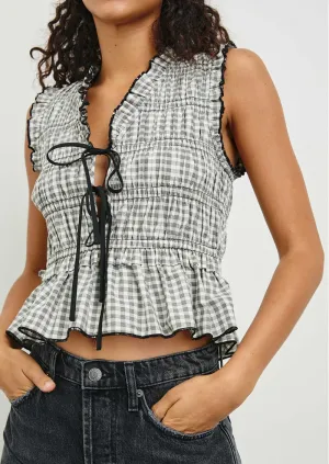 Martine Top ~ Ivory Jet