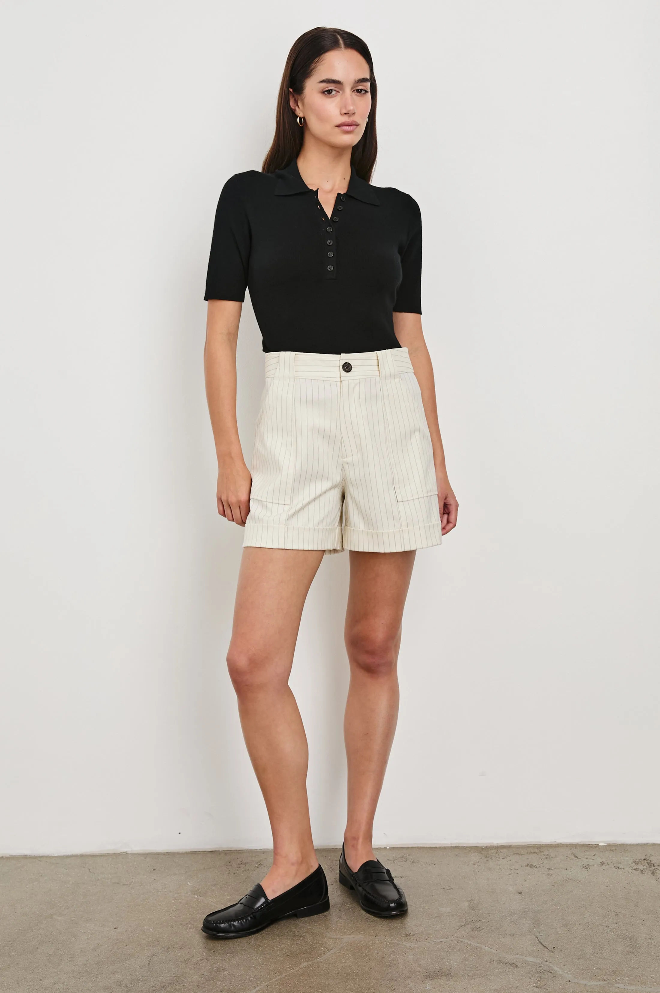 MARYAM SHORT - BIRCH PINSTRIPE Rails