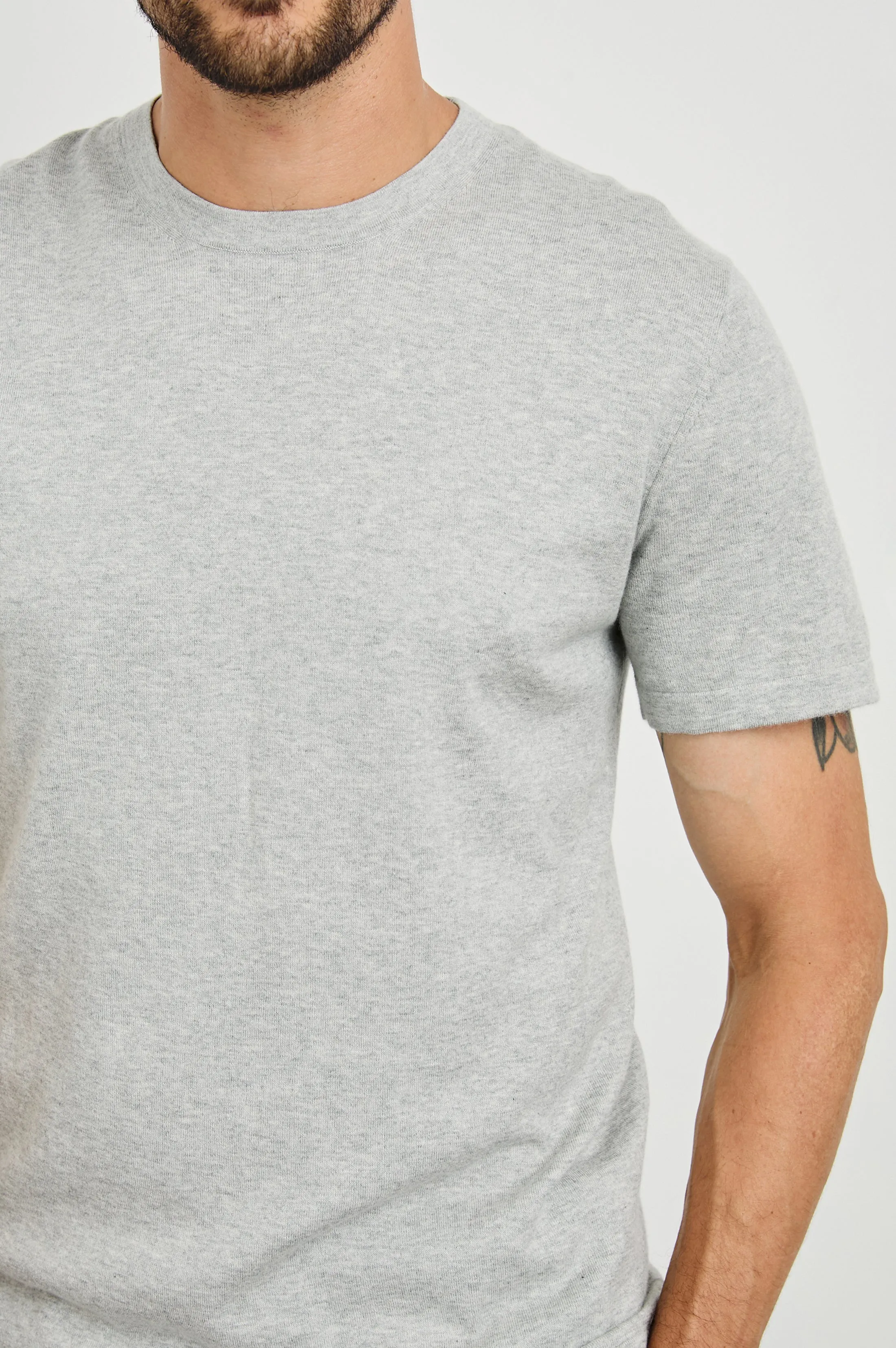 MASON COTTON CASHMERE T-SHIRT - HEATHER GREY Rails