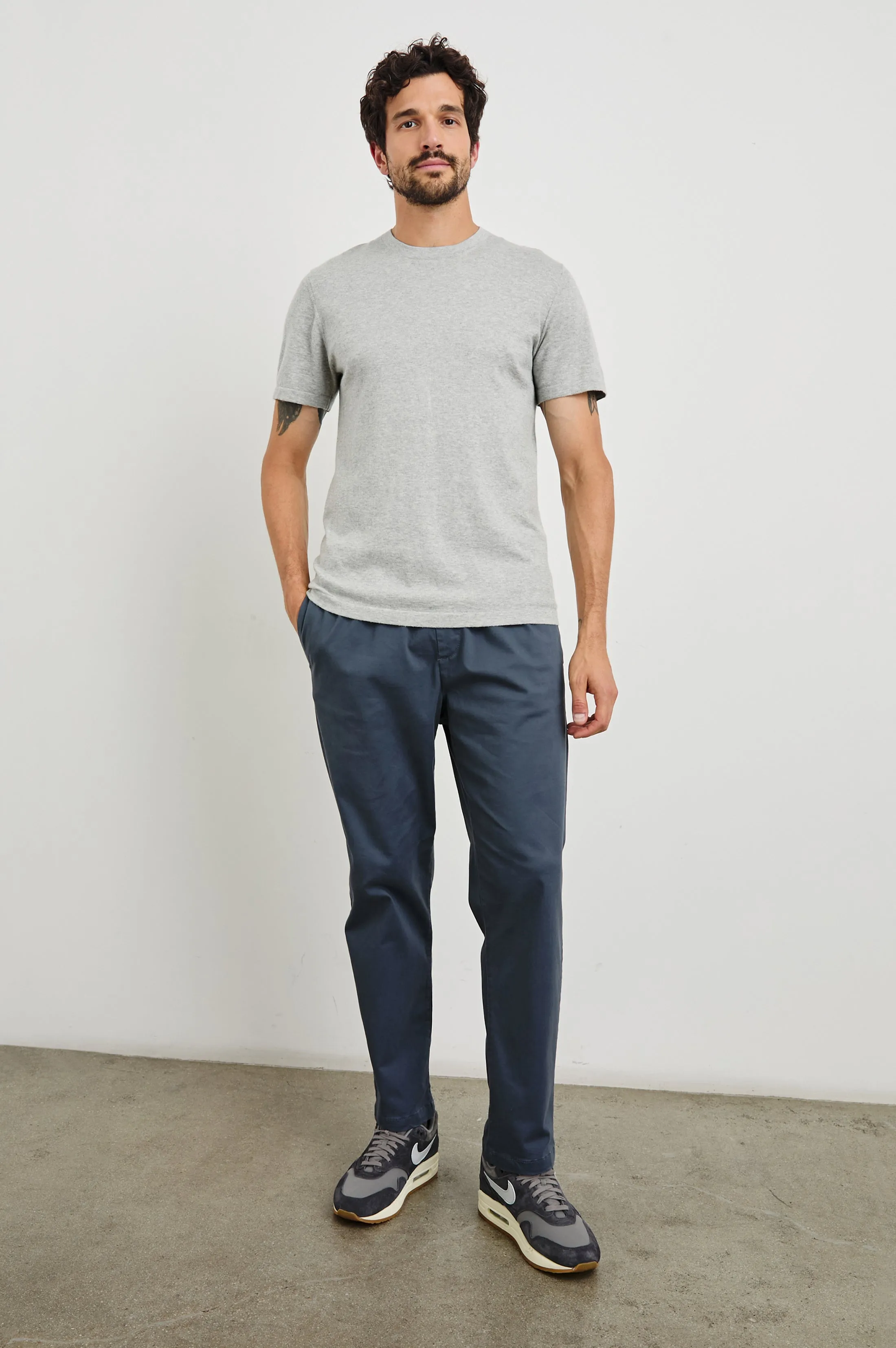 MASON COTTON CASHMERE T-SHIRT - HEATHER GREY Rails