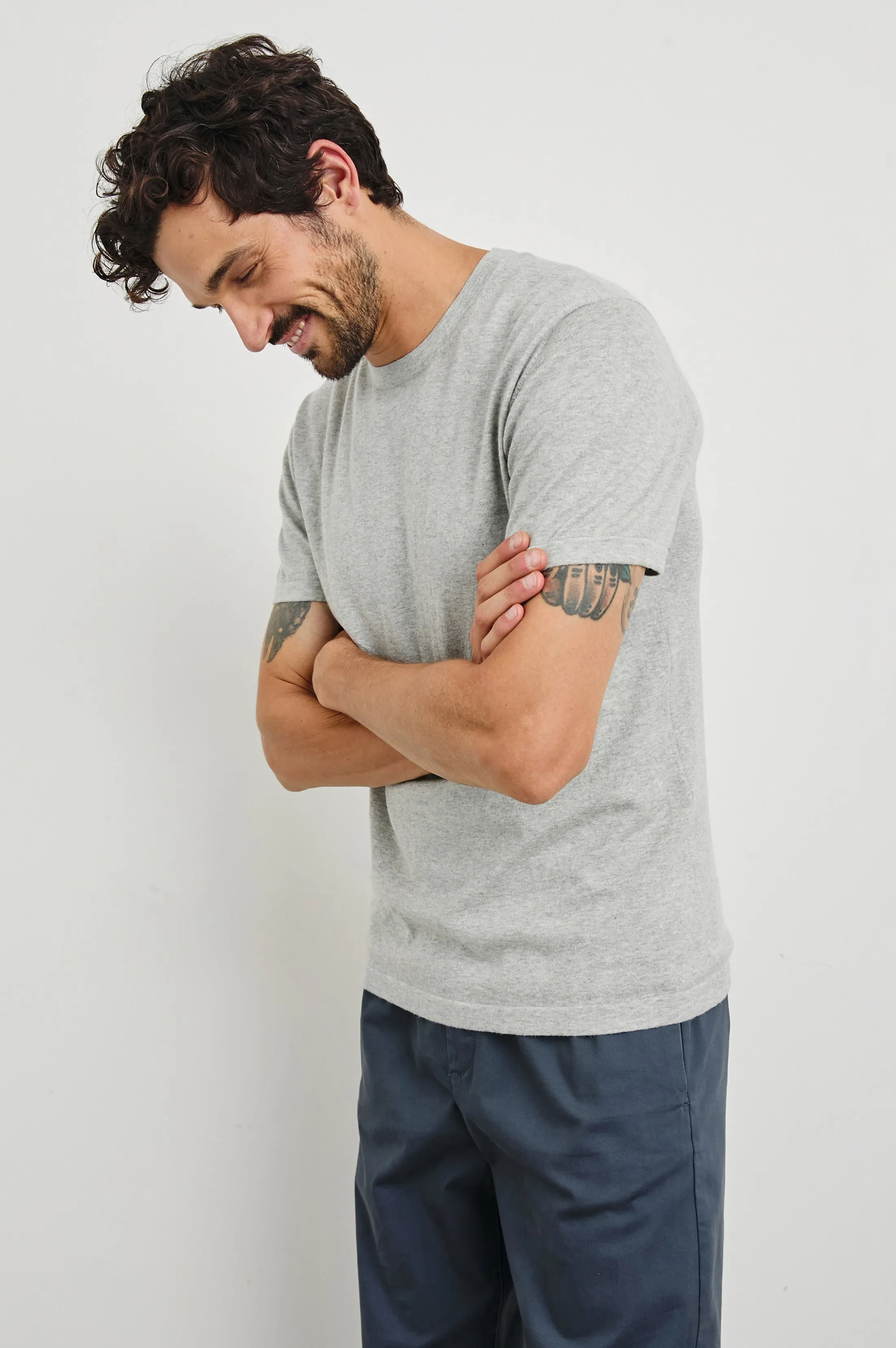 MASON COTTON CASHMERE T-SHIRT - HEATHER GREY Rails