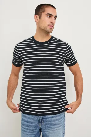 MASON COTTON CASHMERE T-SHIRT - NAUTICAL NAVY STRIPE Rails