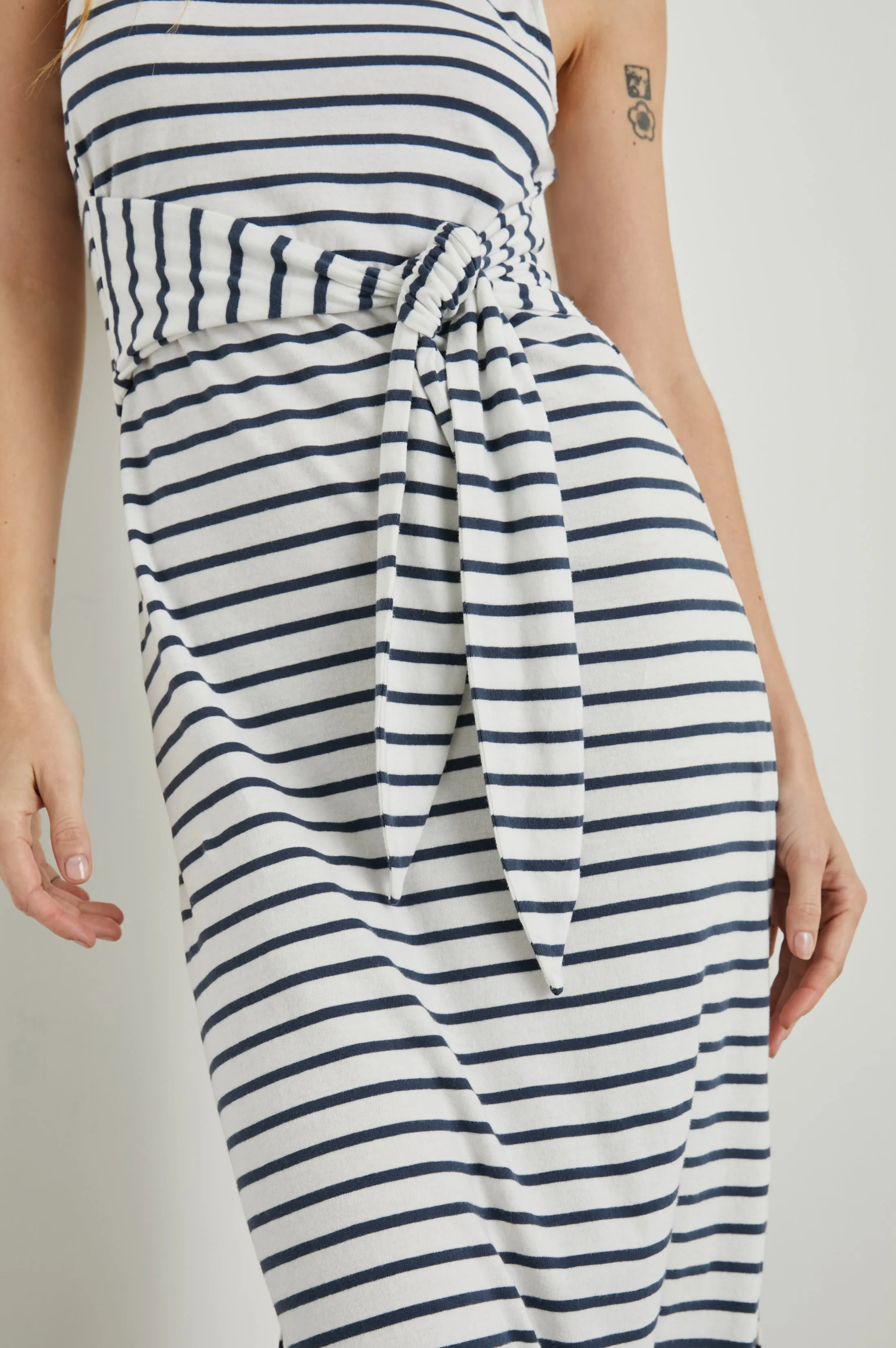 MEG DRESS - IVORY NAVY STRIPE Rails