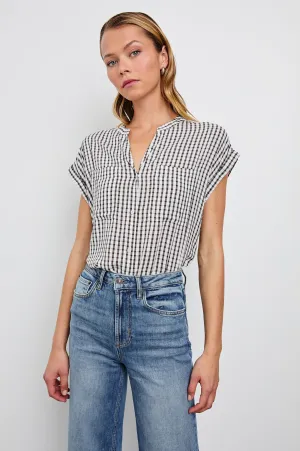 MEL TOP - BLACK GINGHAM Rails