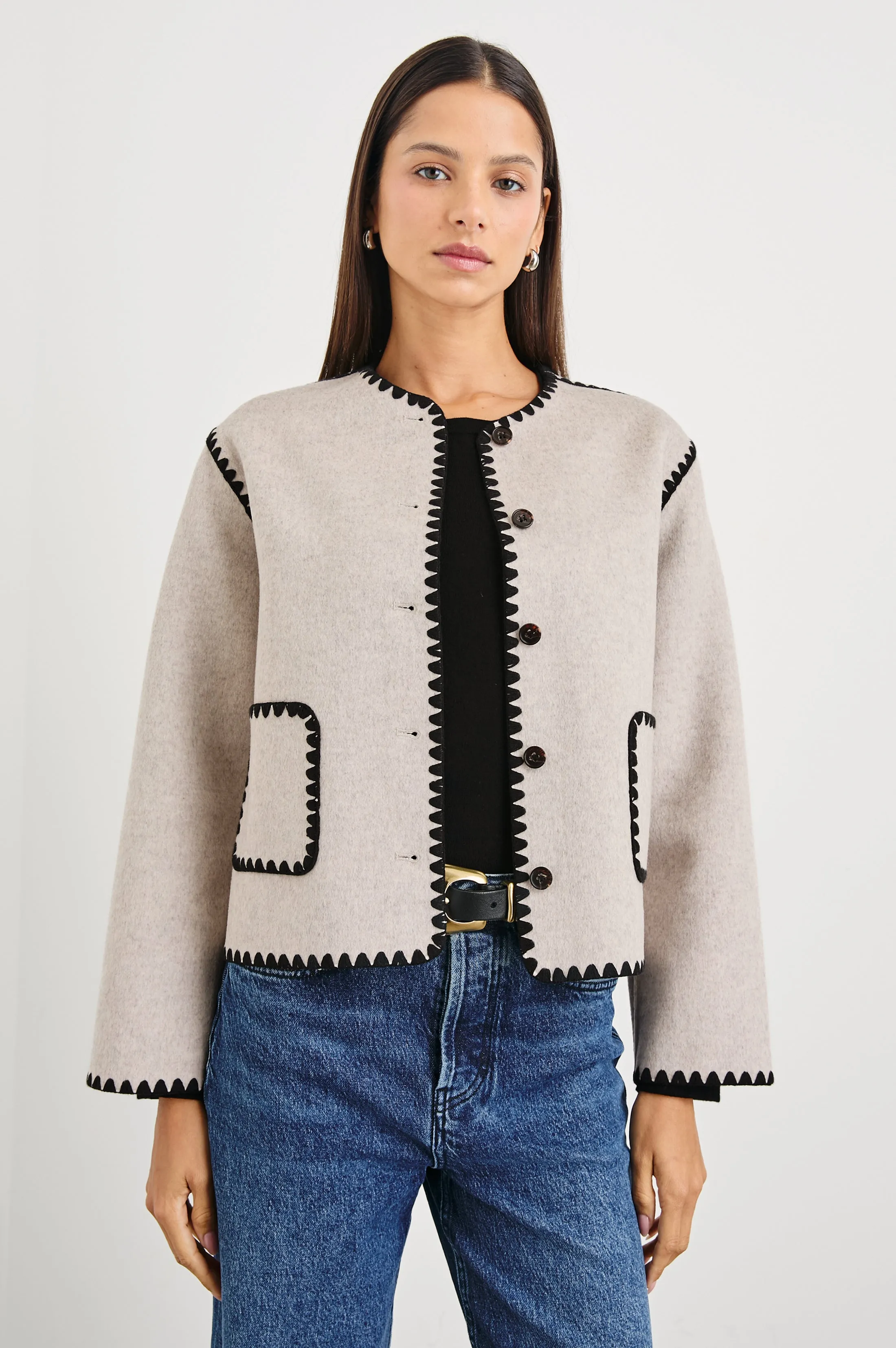 MELANIE JACKET - OATMEAL Rails