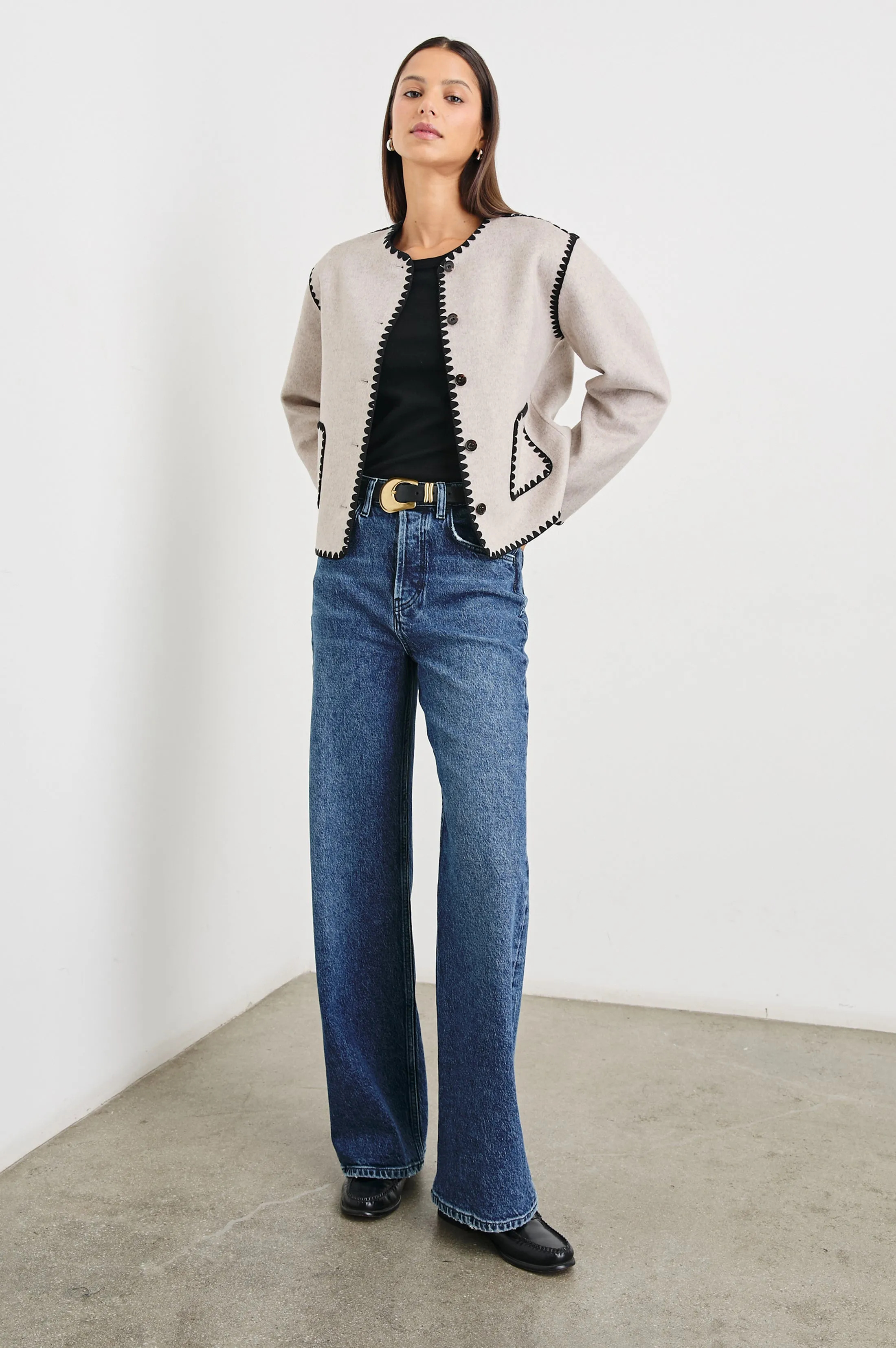 MELANIE JACKET - OATMEAL Rails