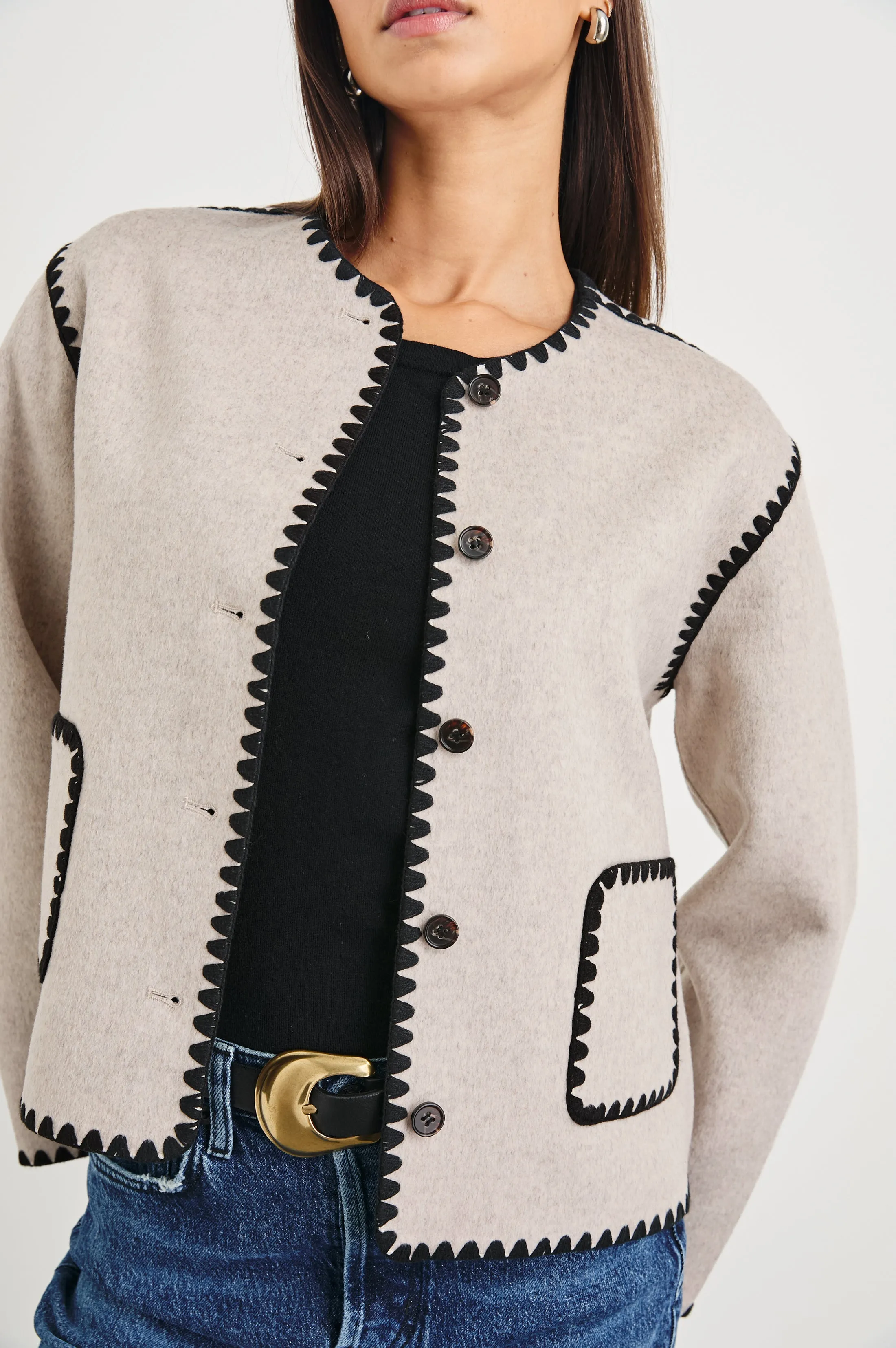 MELANIE JACKET - OATMEAL Rails