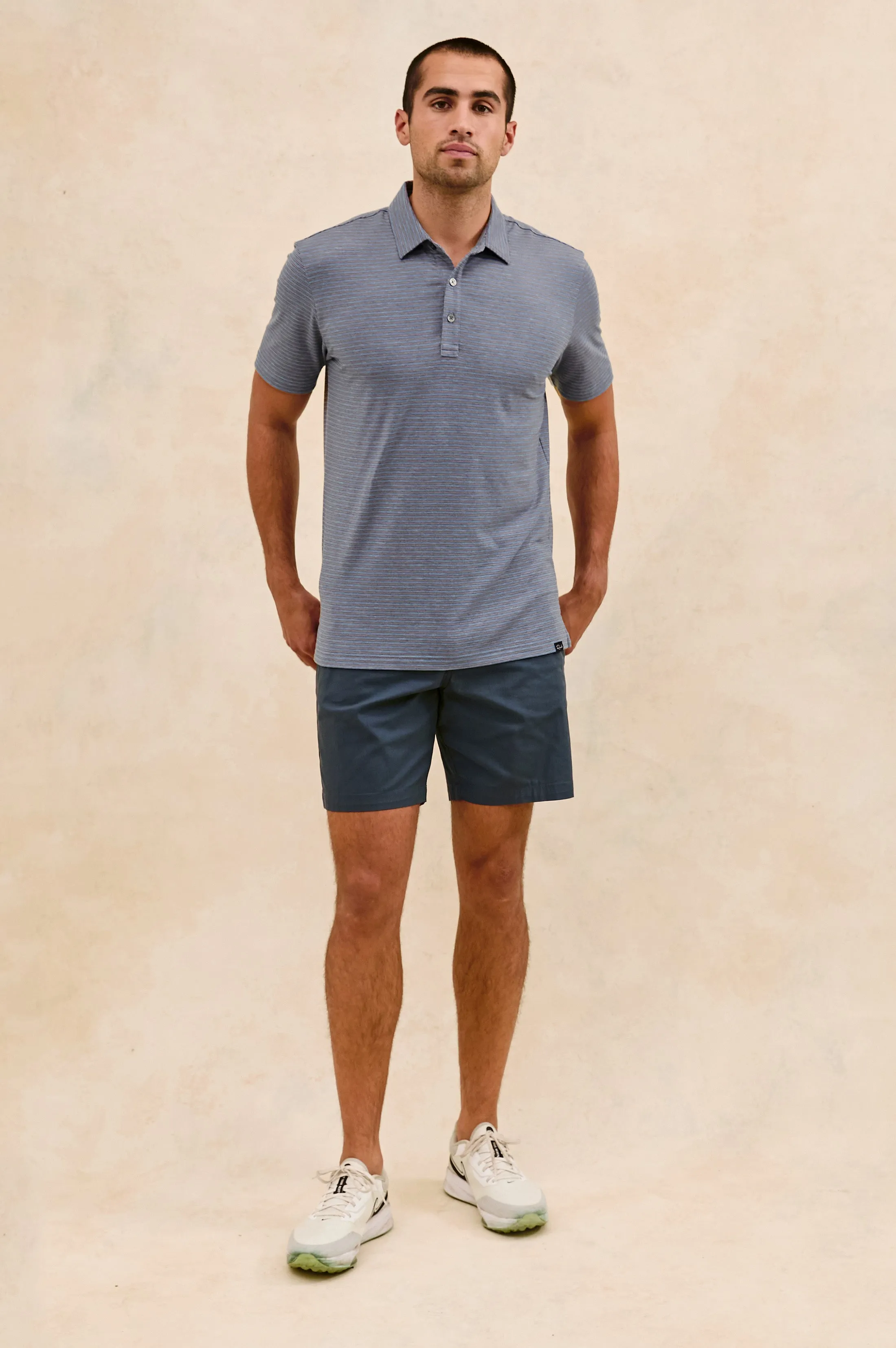 MERCED GOLF POLO SHIRT - COSMOS HIBISCUS STRIPE Rails