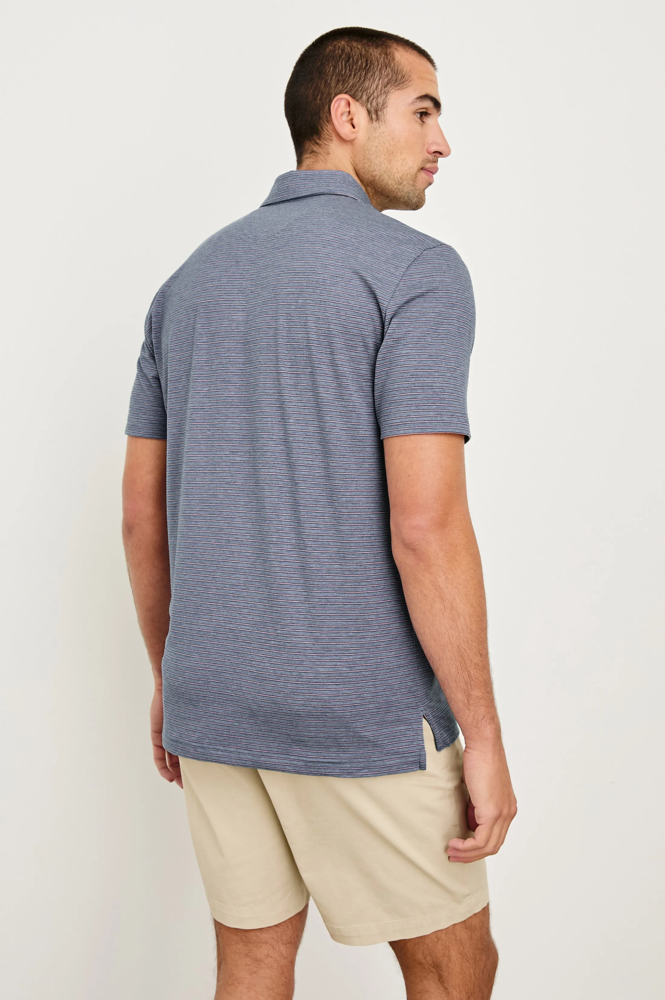 MERCED GOLF POLO SHIRT - COSMOS HIBISCUS STRIPE Rails