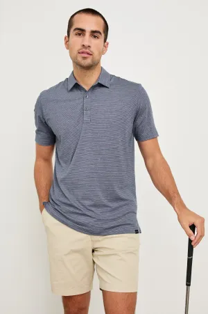 MERCED GOLF POLO SHIRT - COSMOS HIBISCUS STRIPE Rails