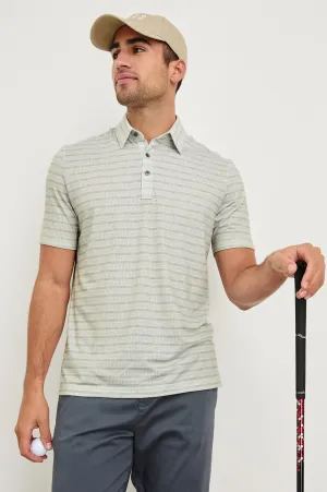 MERCED GOLF POLO SHIRT - SASHIKO BORDER WHITE Rails