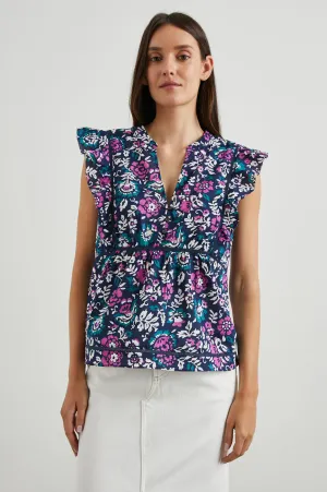 MISHA TOP - WOODBLOCK FLORAL Rails