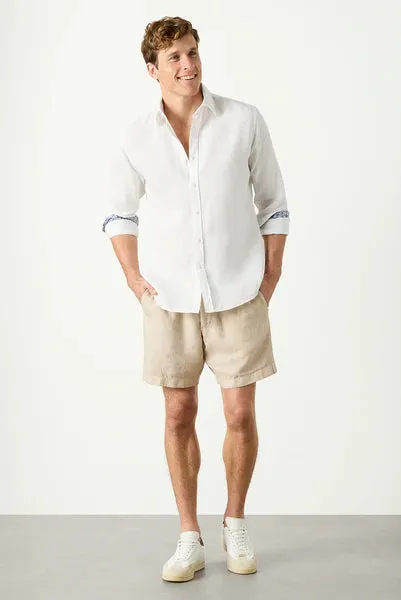 M.J. Bale - Bradfield Linen Shirt - White