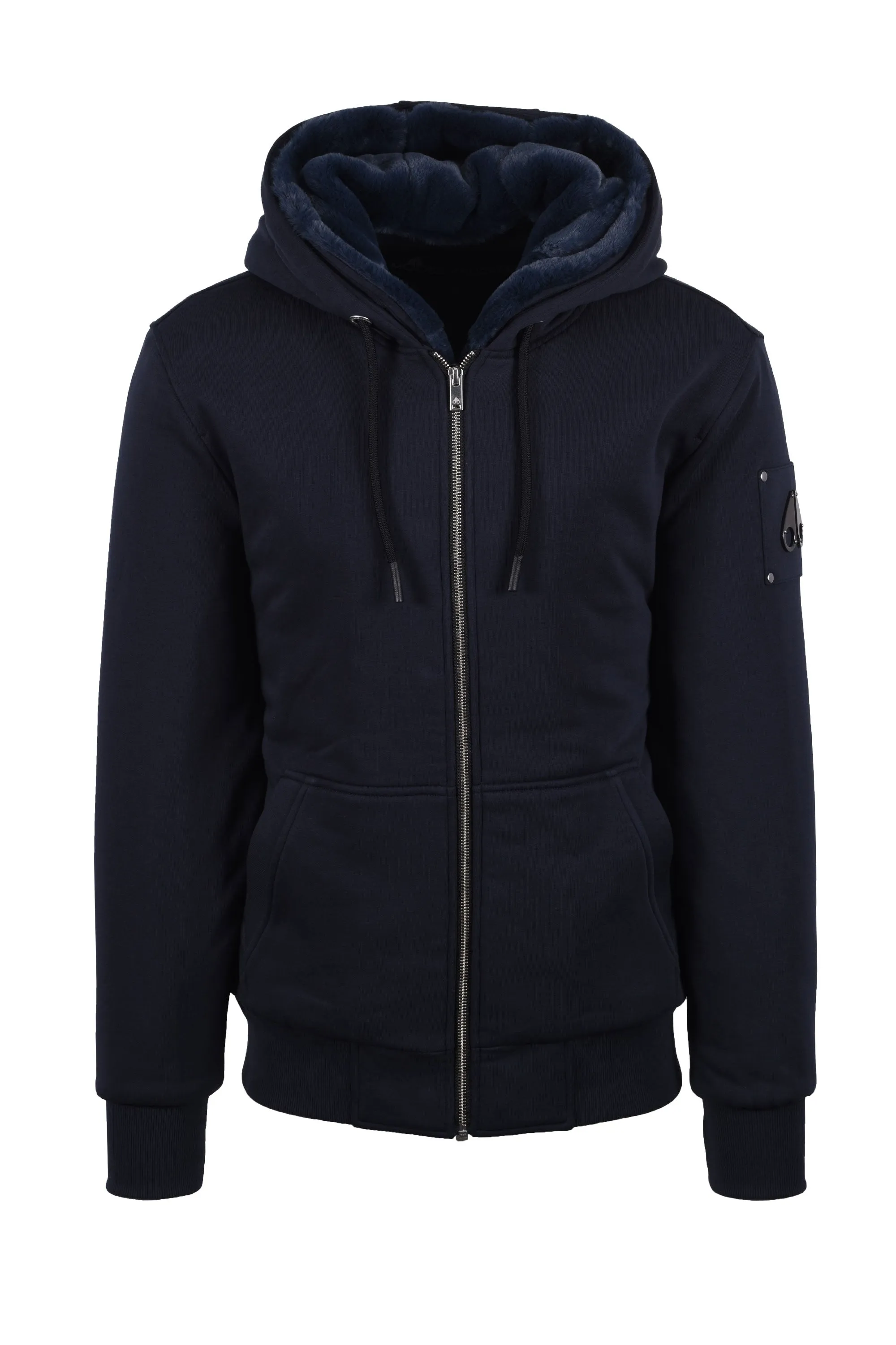Moose Knuckles Classic Bunny Hooded Full Zip Navy