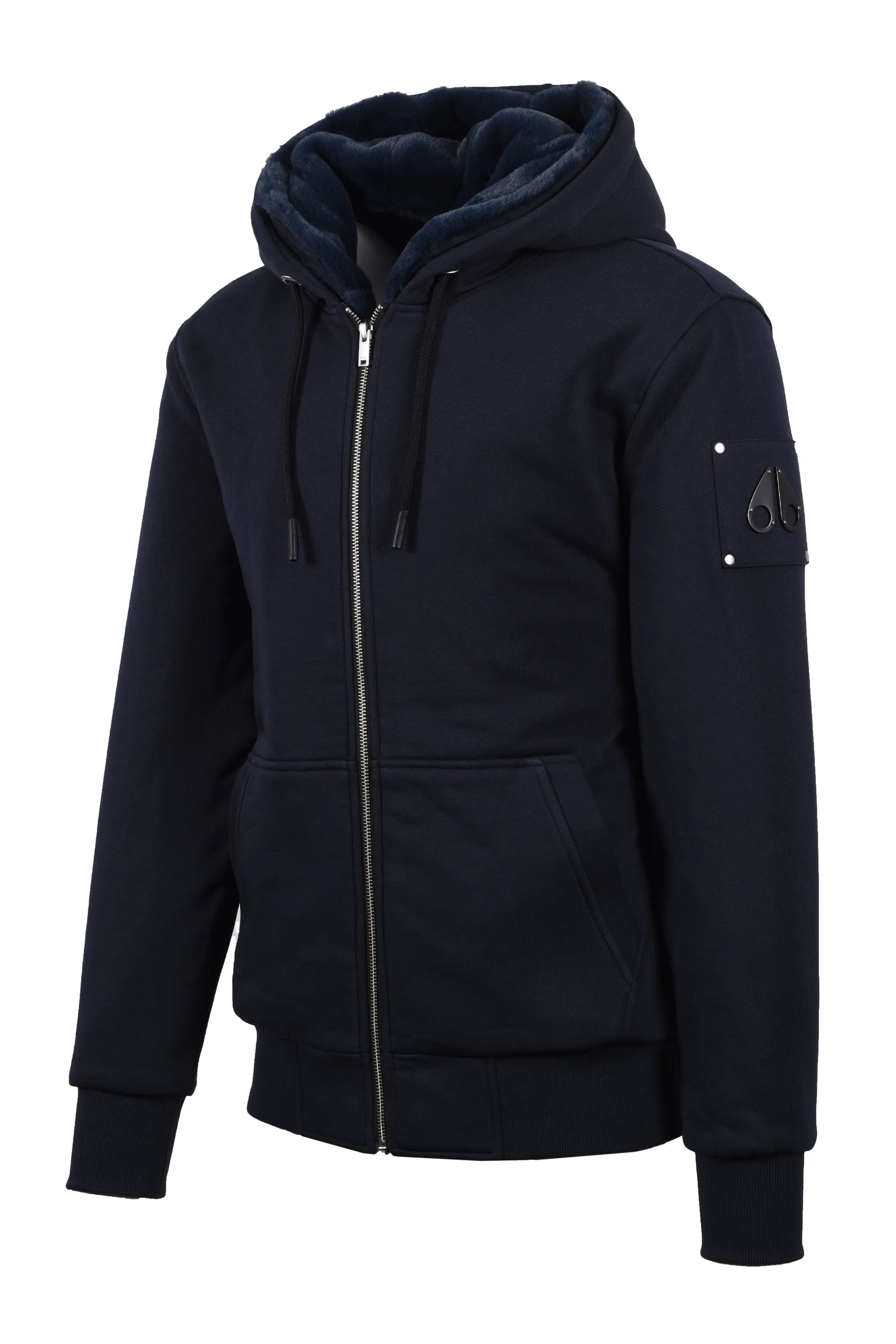 Moose Knuckles Classic Bunny Hooded Full Zip Navy