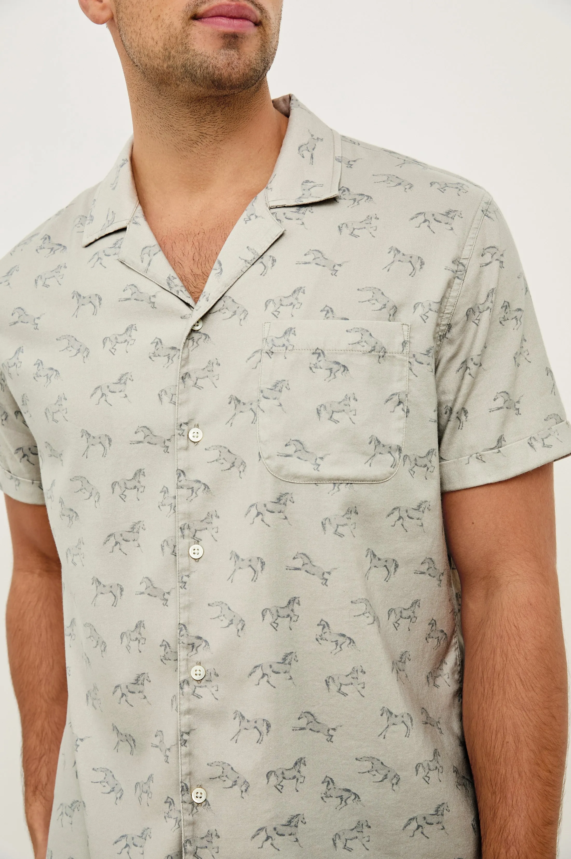 MORENO SHIRT - STALLION PARCHMENT INDIGO Rails