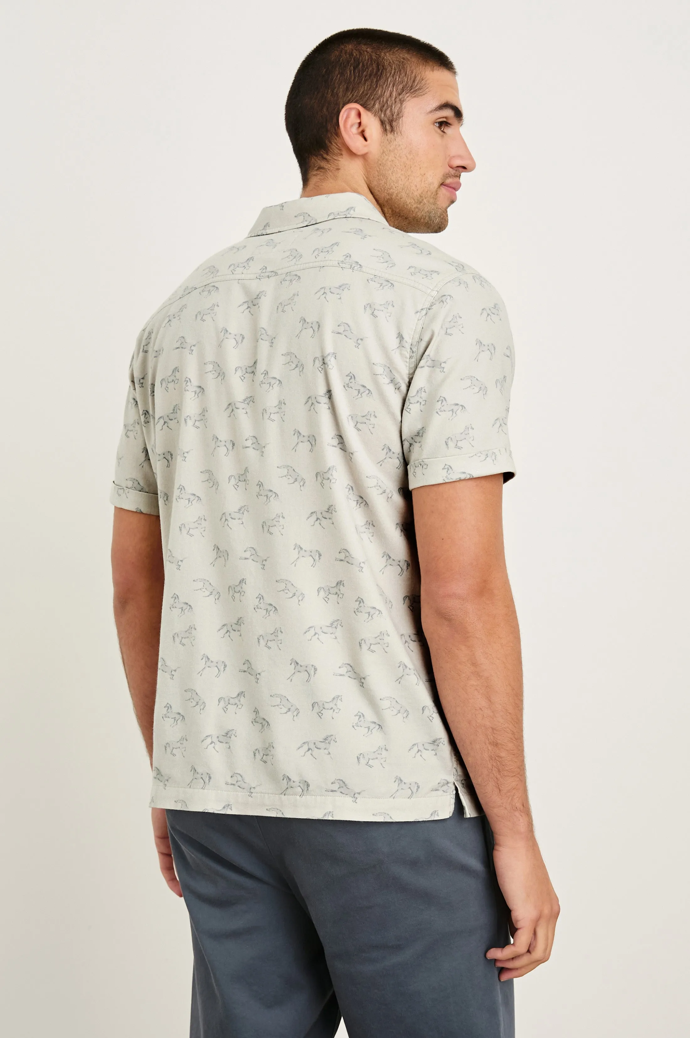 MORENO SHIRT - STALLION PARCHMENT INDIGO Rails