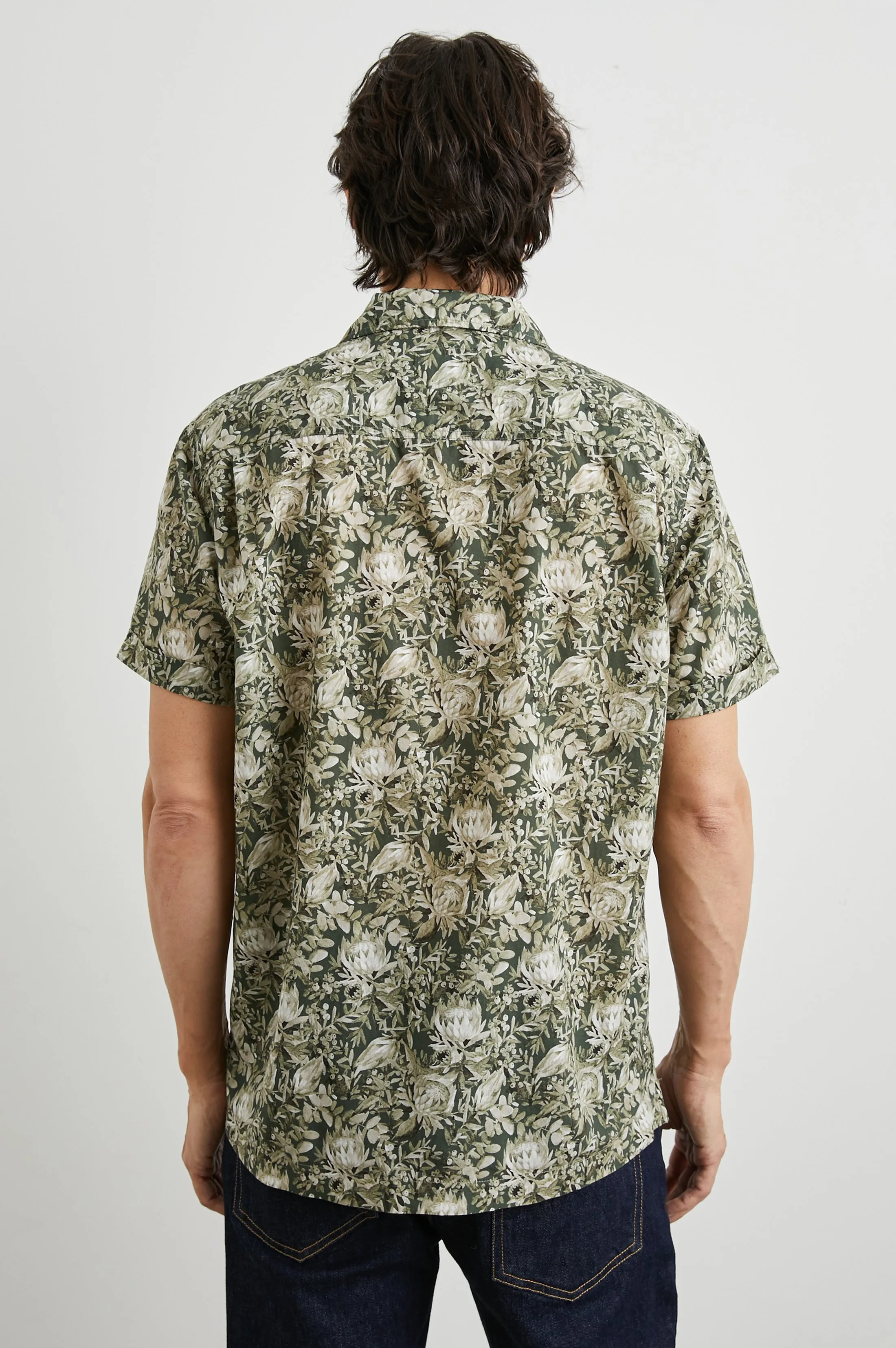 MORENO SHIRT - WATERCOLOR OLIVE BRASS Rails