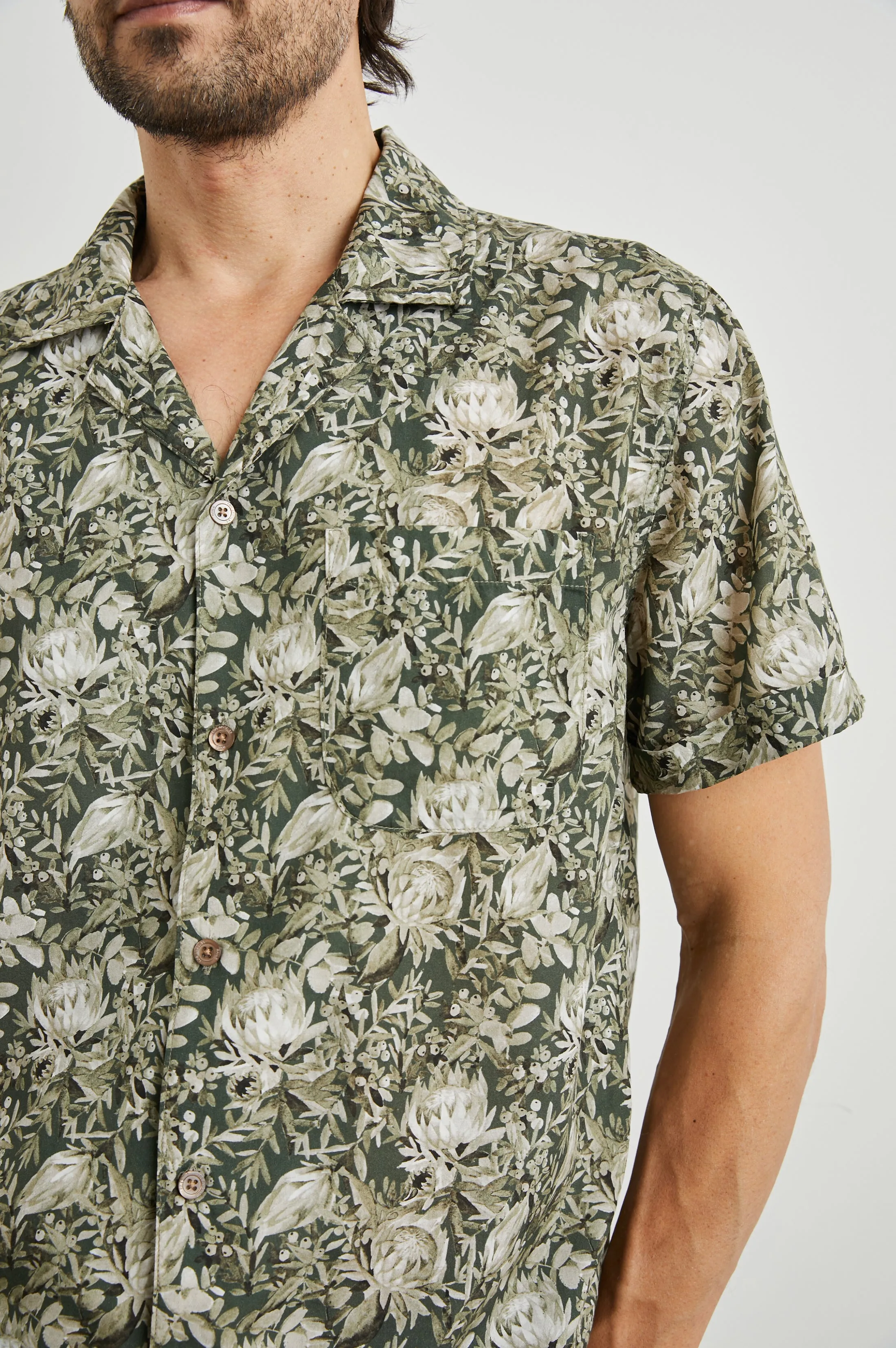 MORENO SHIRT - WATERCOLOR OLIVE BRASS Rails