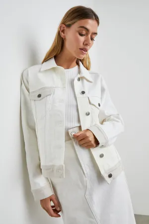 MULHOLLAND JACKET - ECRU PATCHWORK Rails