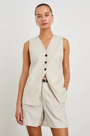 MYLAH VEST - BIRCH PINSTRIPE Rails