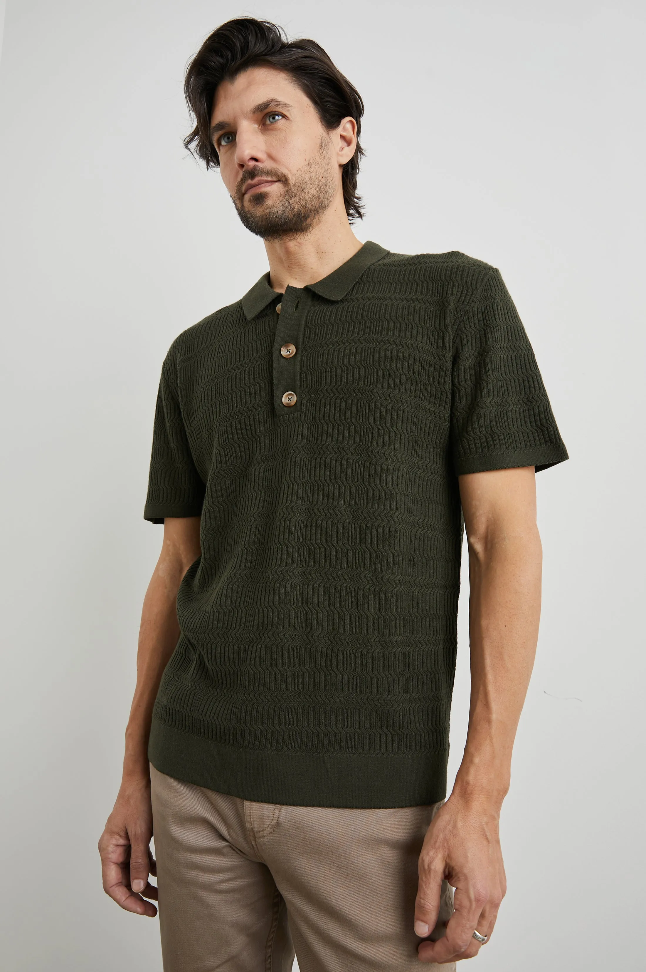 NATHAN POLO SHIRT - ANCIENT OLIVE Rails