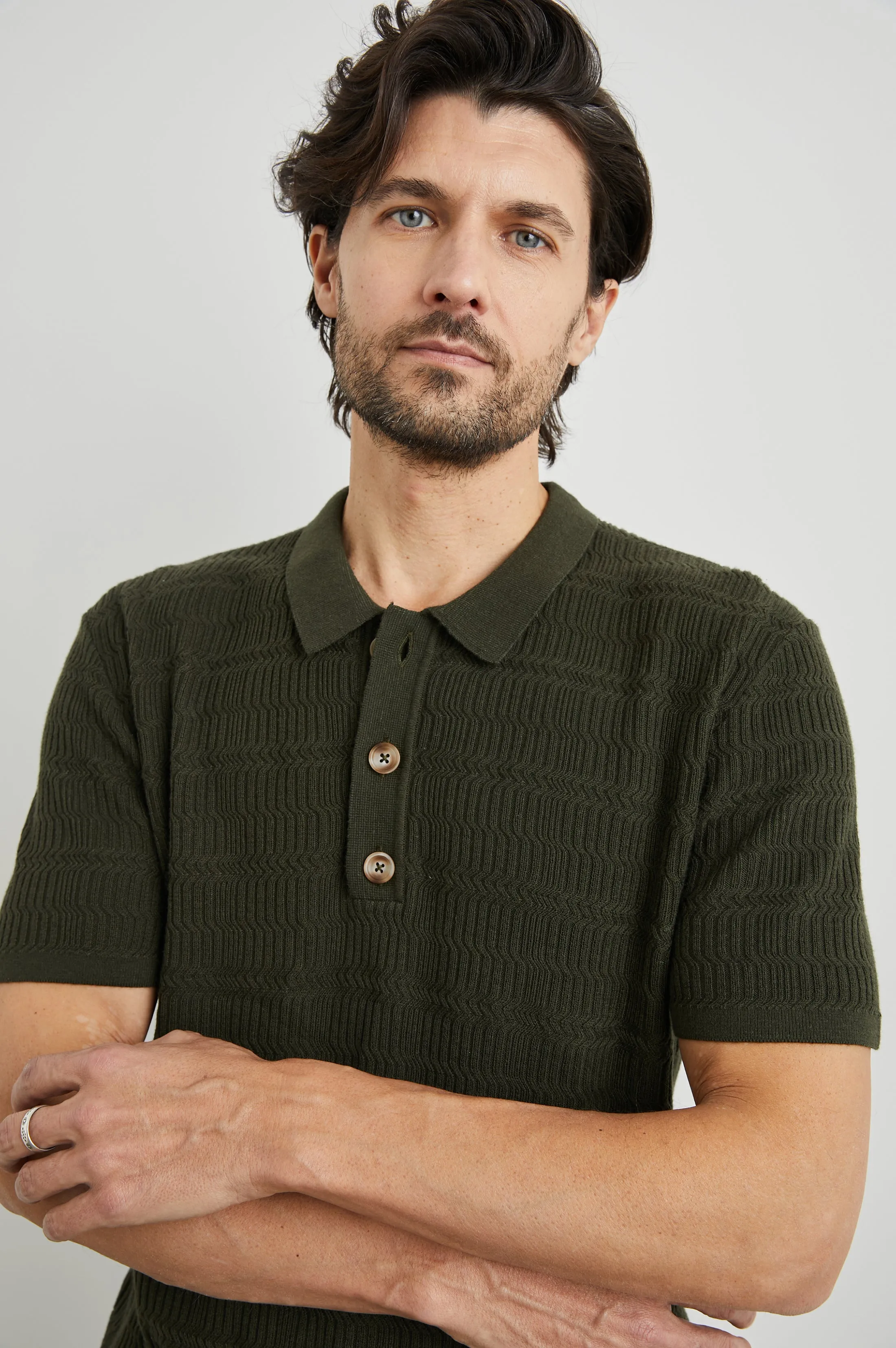 NATHAN POLO SHIRT - ANCIENT OLIVE Rails