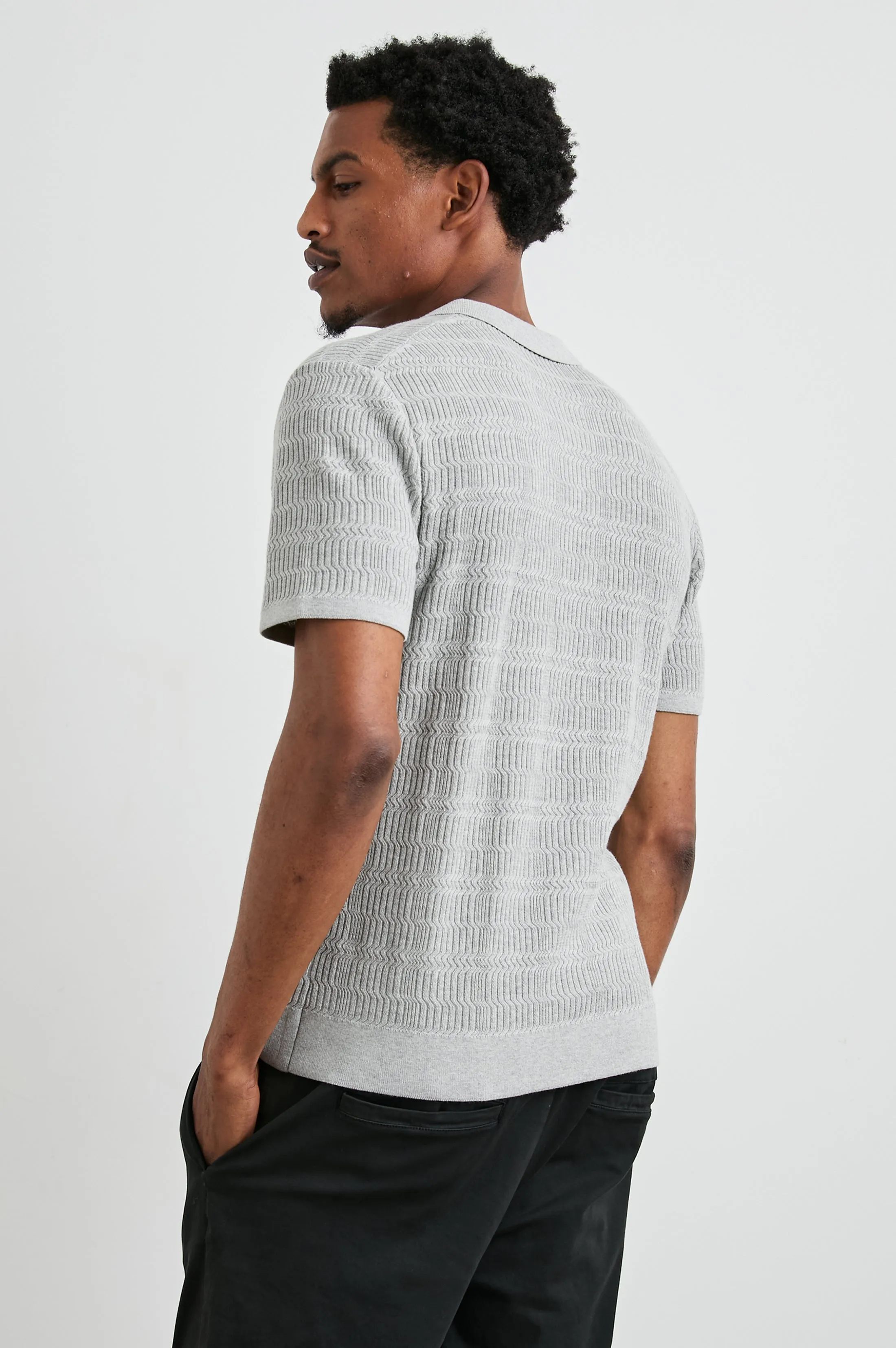 NATHAN POLO SHIRT - CONCRETE MELANGE Rails
