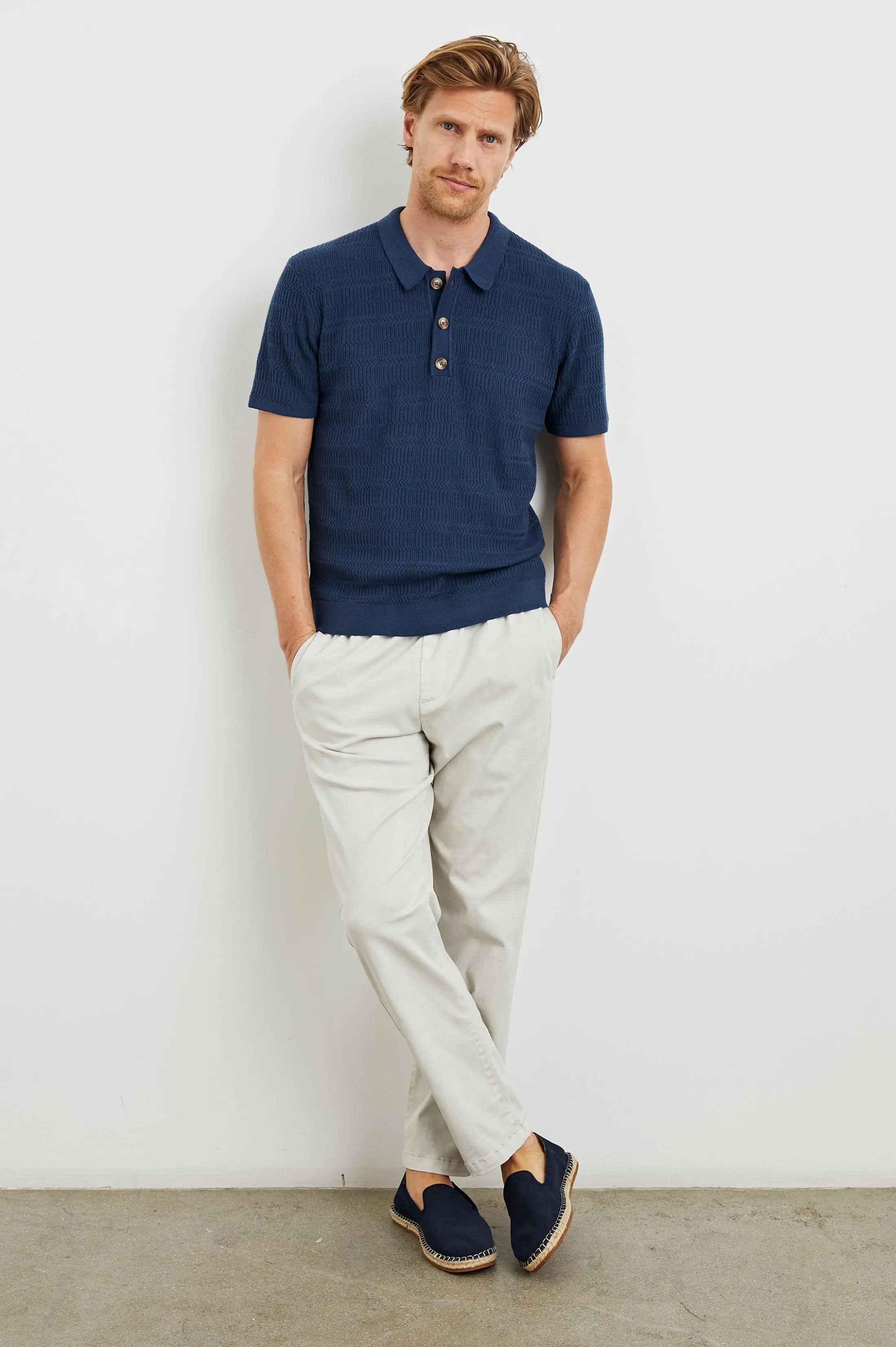 NATHAN POLO SHIRT - PETERSON BLUE Rails