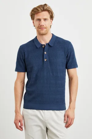 NATHAN POLO SHIRT - PETERSON BLUE Rails