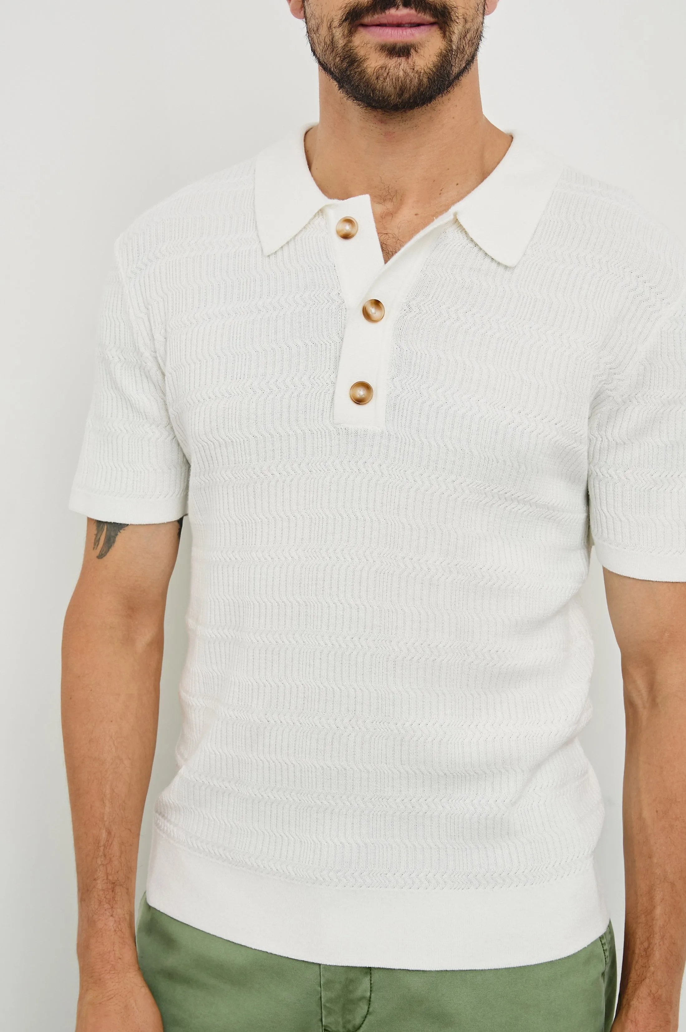 NATHAN POLO SHIRT - WHITE Rails