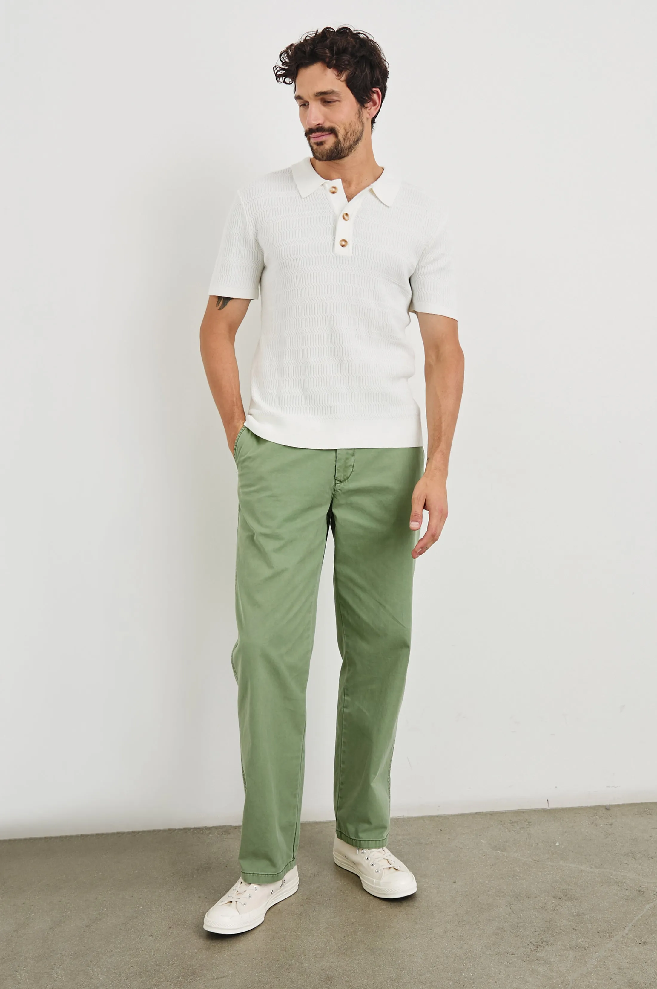 NATHAN POLO SHIRT - WHITE Rails