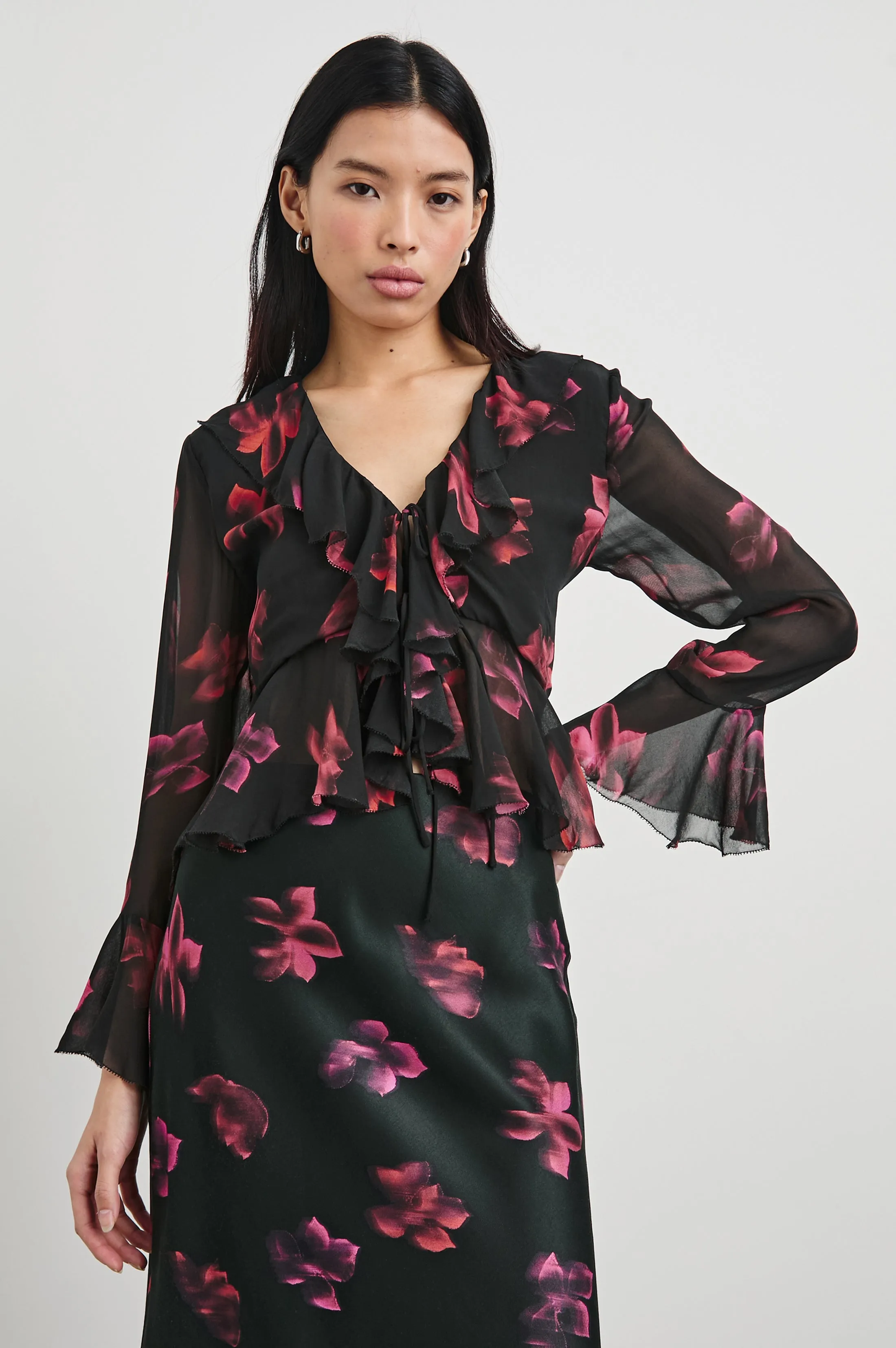 NICOLETTA TOP - DARK AZALEA Rails