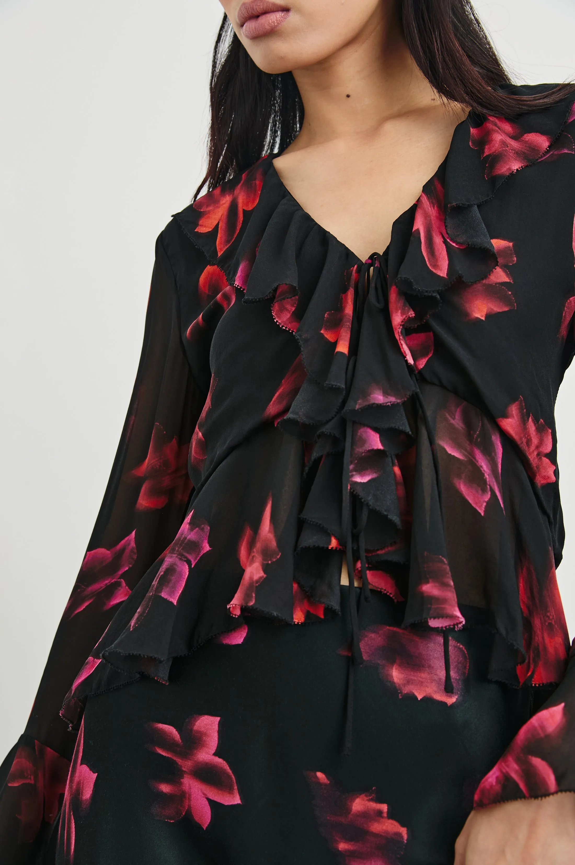 NICOLETTA TOP - DARK AZALEA Rails