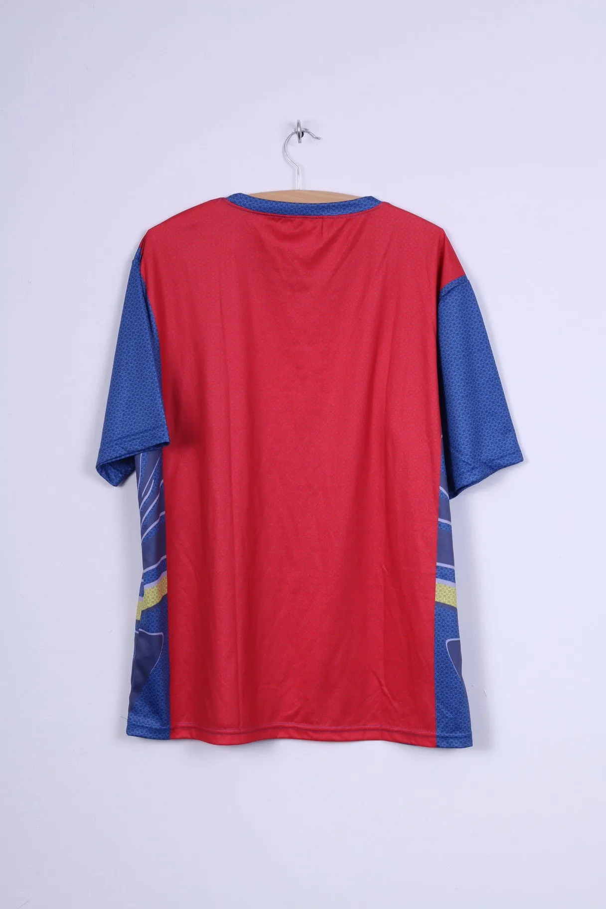 No name Mens XXXL Shirt Superman Comic Shiny Blue Top Crew Neck