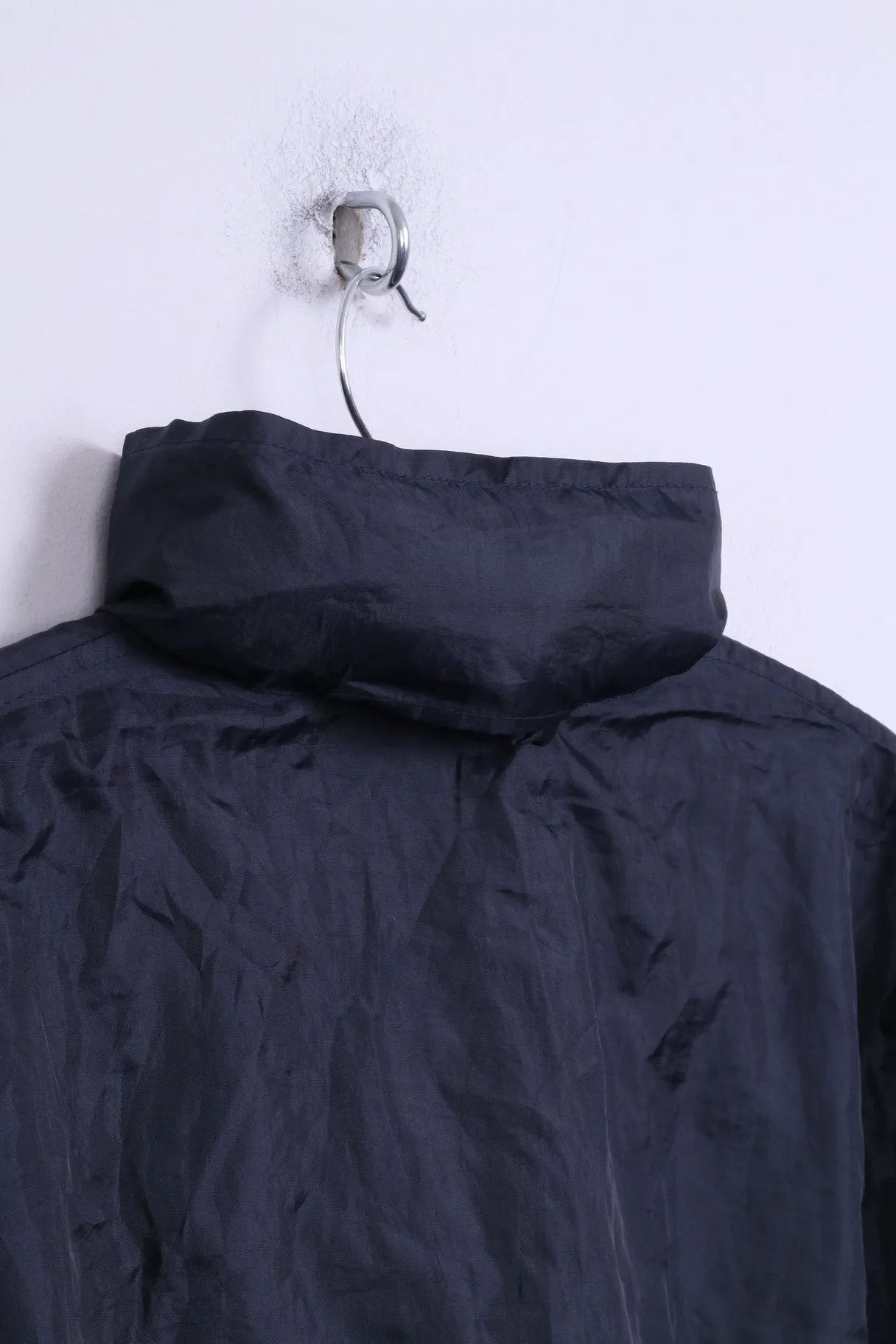 No name Womens XL Jacket Navy Blue Hidden Hood Lightwear Top