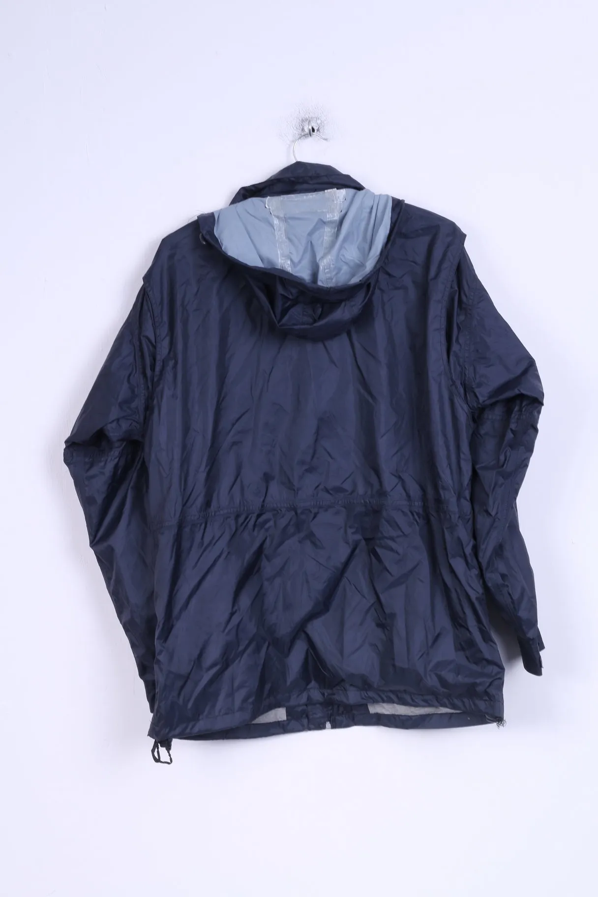 Northland Mens 176 M Jacket Navy Nylon Rainproof Hooded Zip Up Top