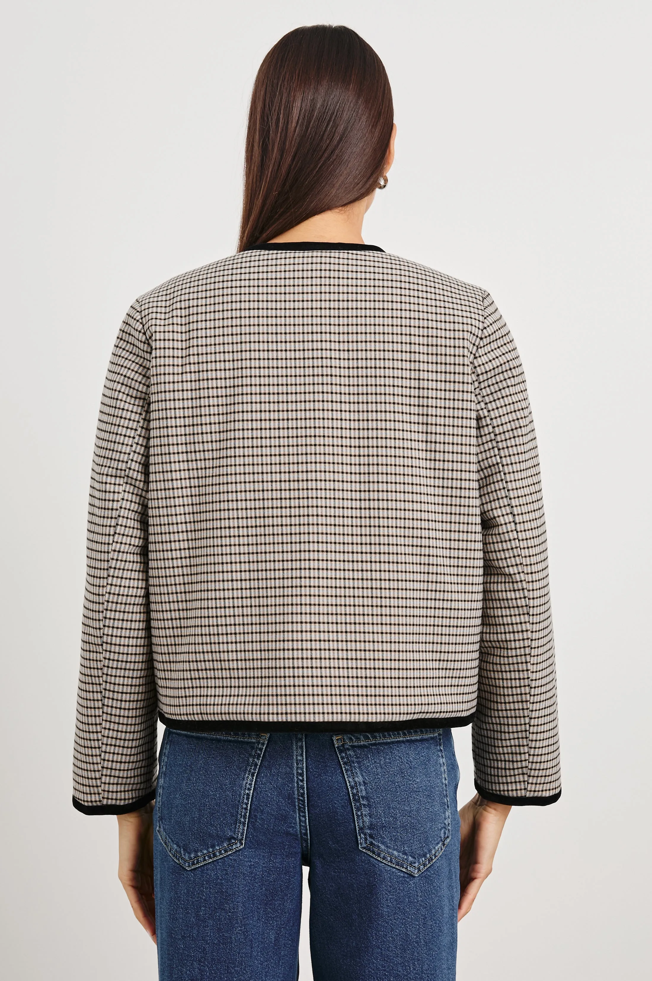 NOTA JACKET - ICE TAUPE MINI CHECK Rails