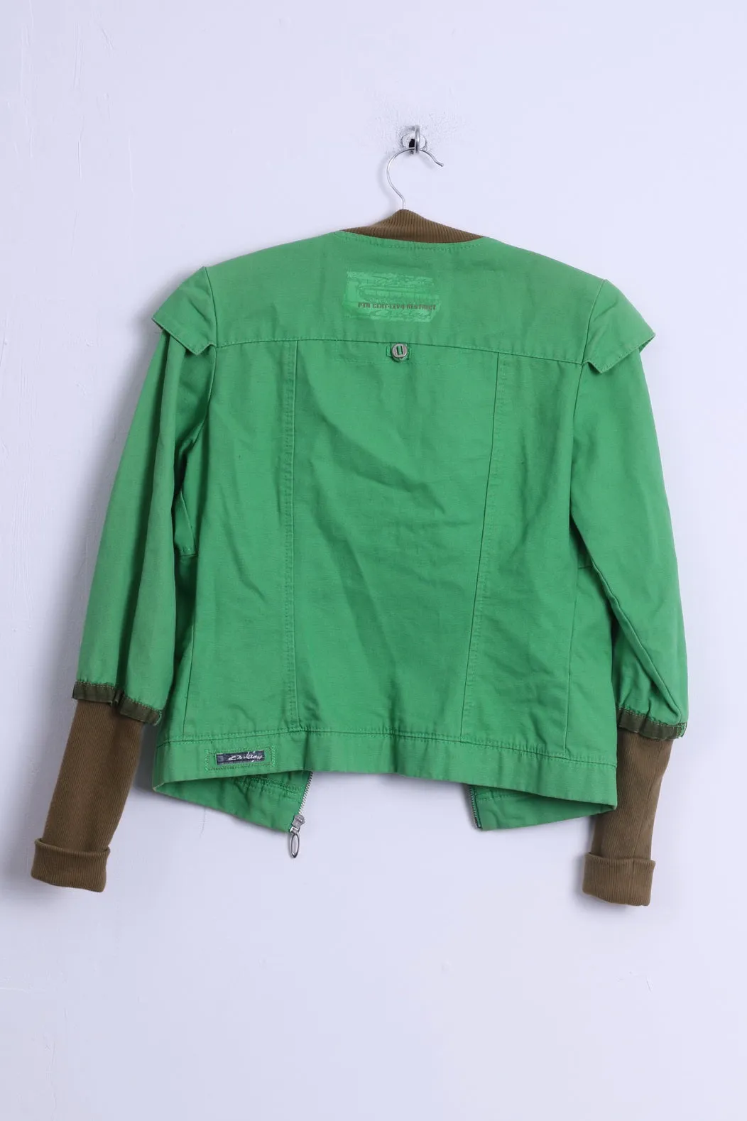 Oakley Womens XS Jacket Green Cotton Zip Up Lightweight Spring Top