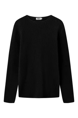 Organic Cotton Knit Sweater COLE - Black Givn Berlin
