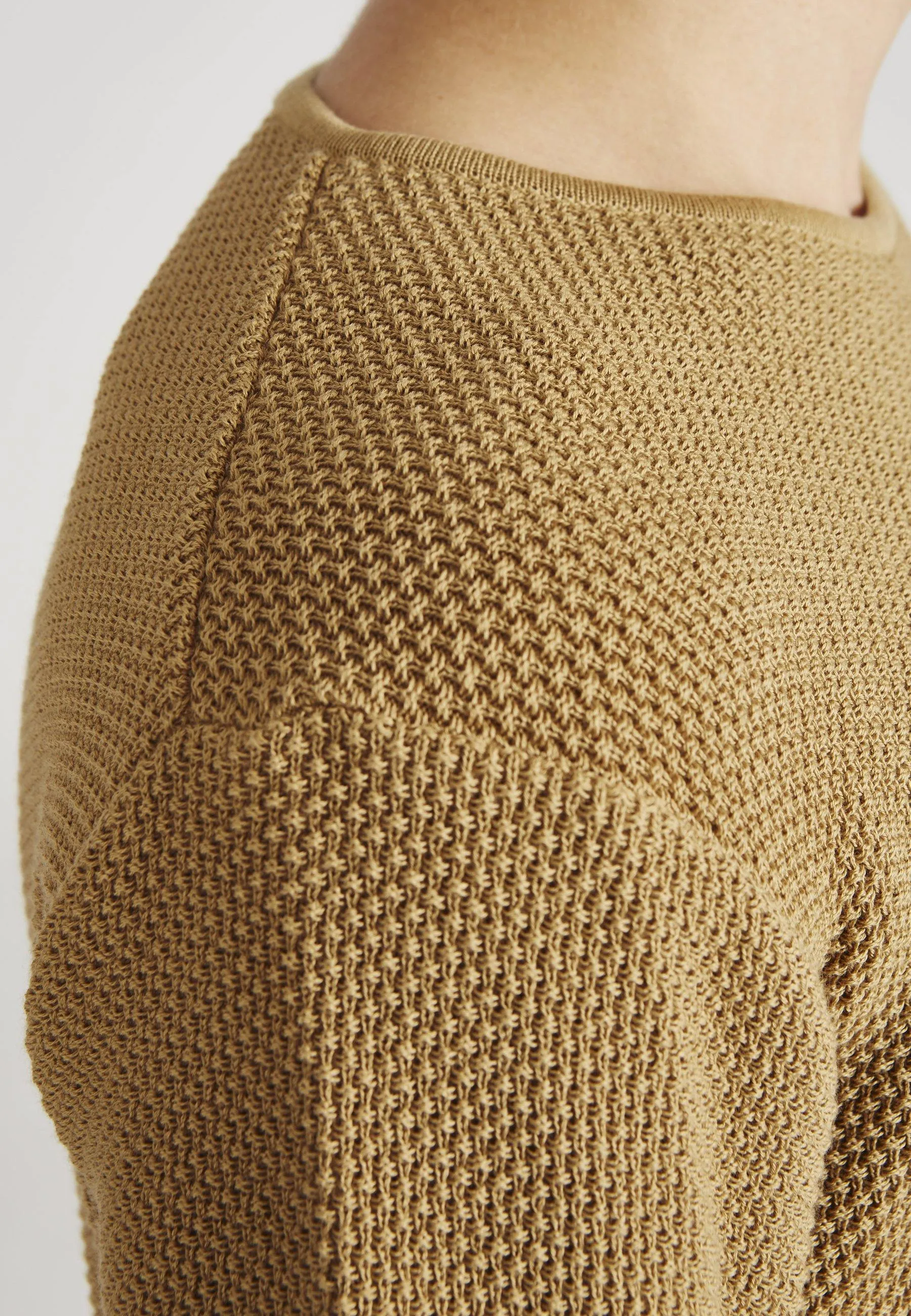 Organic Cotton Knit Sweater COLE - Camel Givn Berlin