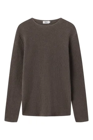 Organic Cotton Knit Sweater COLE - Oak Brown Givn Berlin