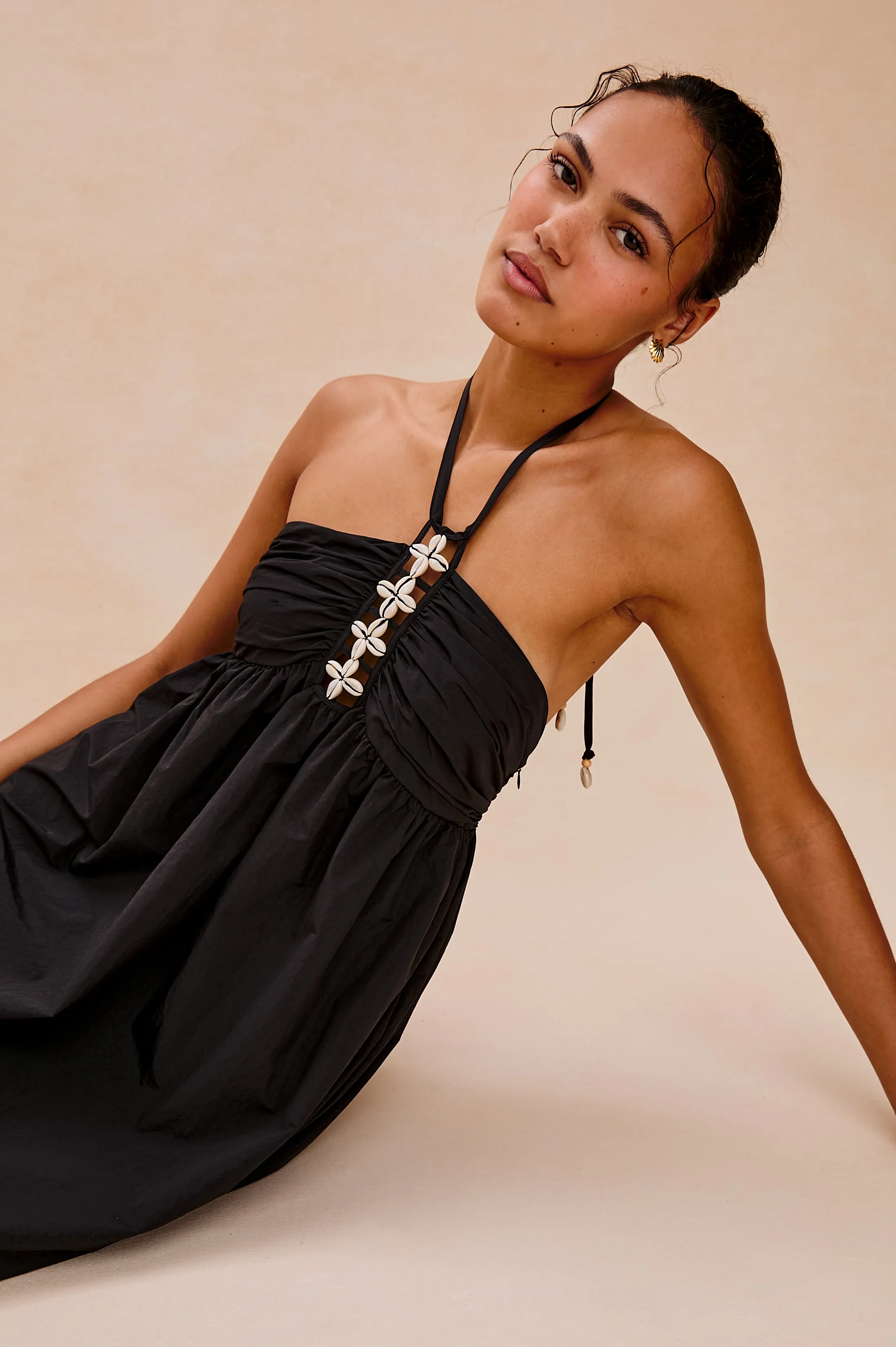 PALAZZO DRESS - BLACK Rails