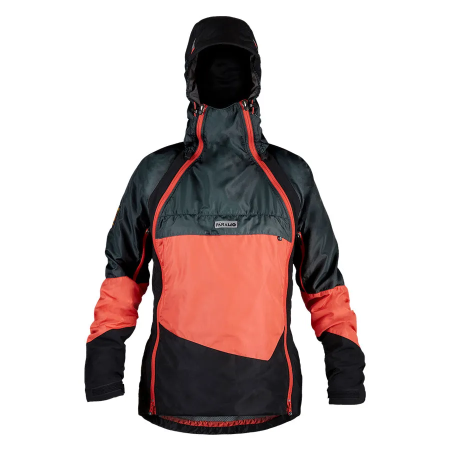 Paramo Womens Velez Evolution Hybrid Smock Hot Coral / Steel / Black
