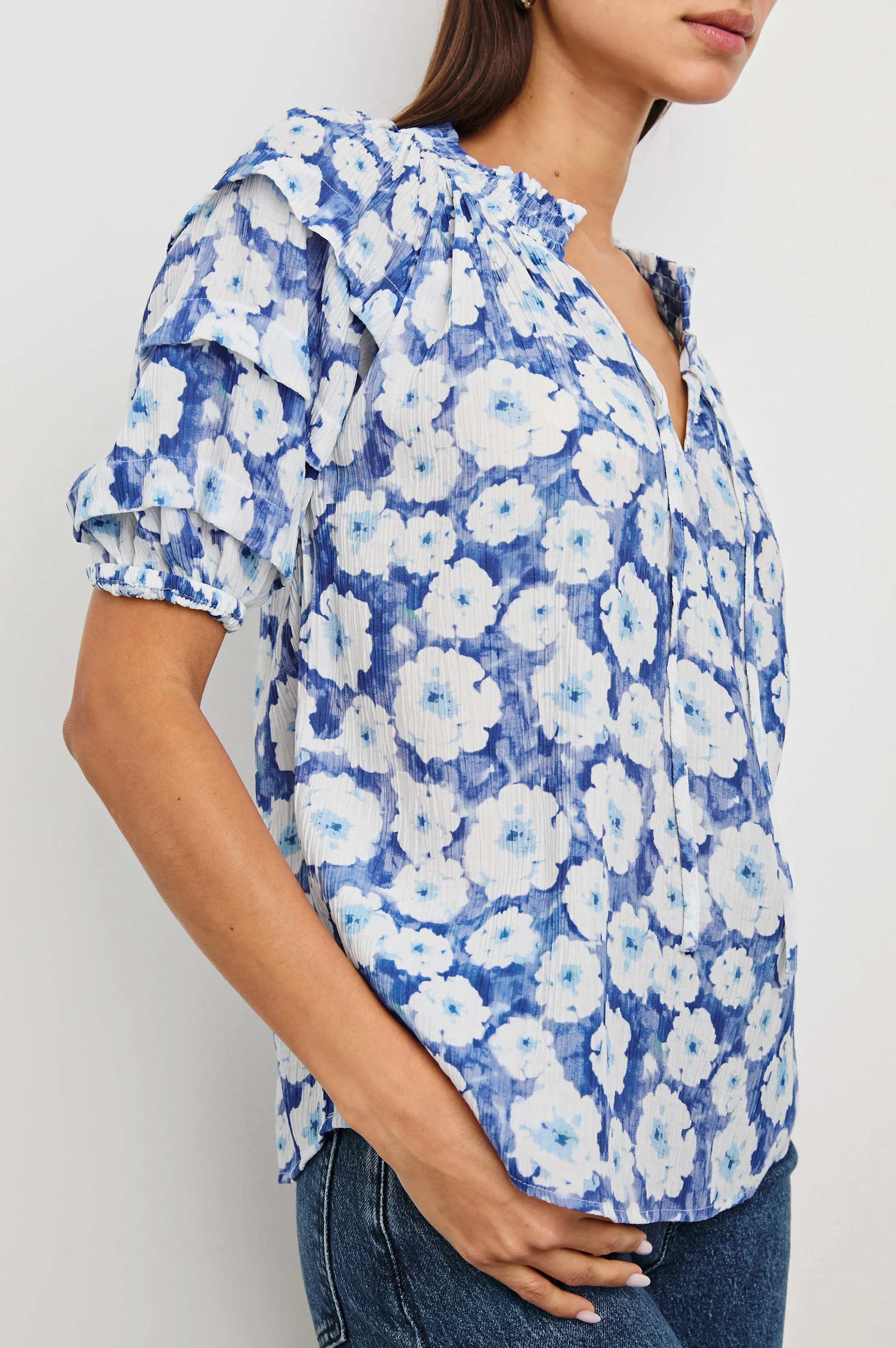 PARIS TOP - BLUE FLORAL Rails