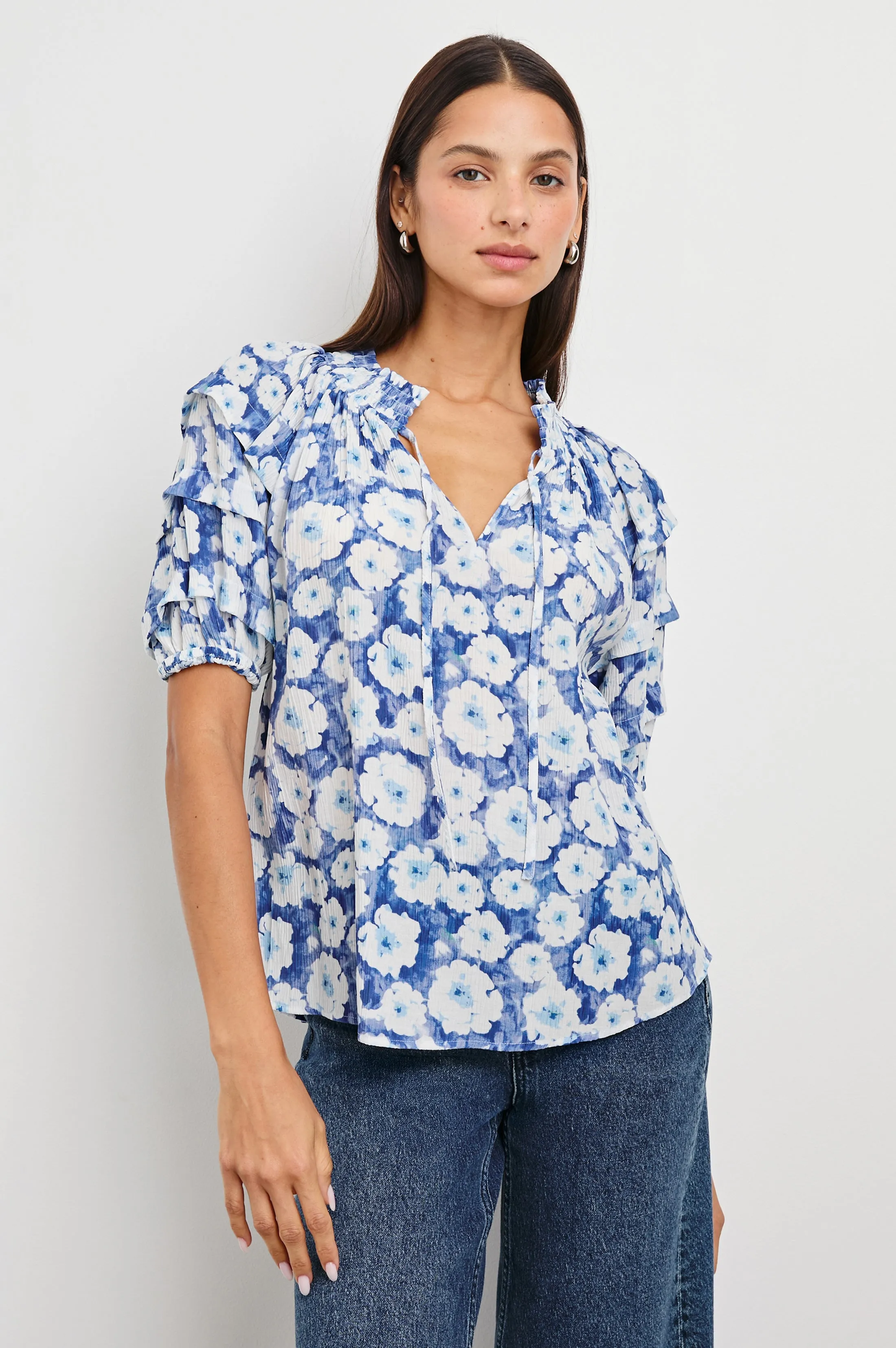 PARIS TOP - BLUE FLORAL Rails