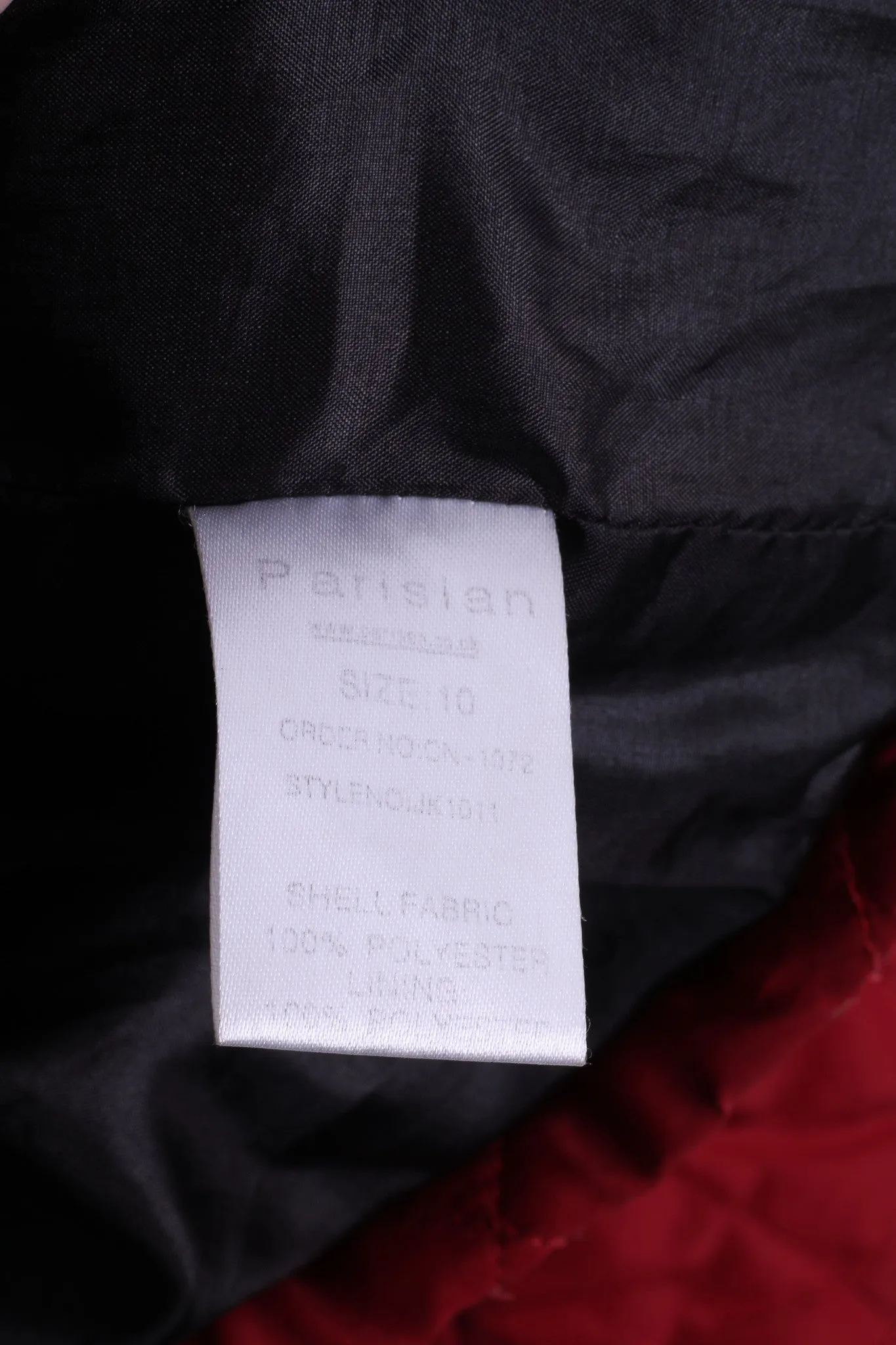 Parisian Womens 10 S Quilted Jacket Maroon Patch Handcrafted