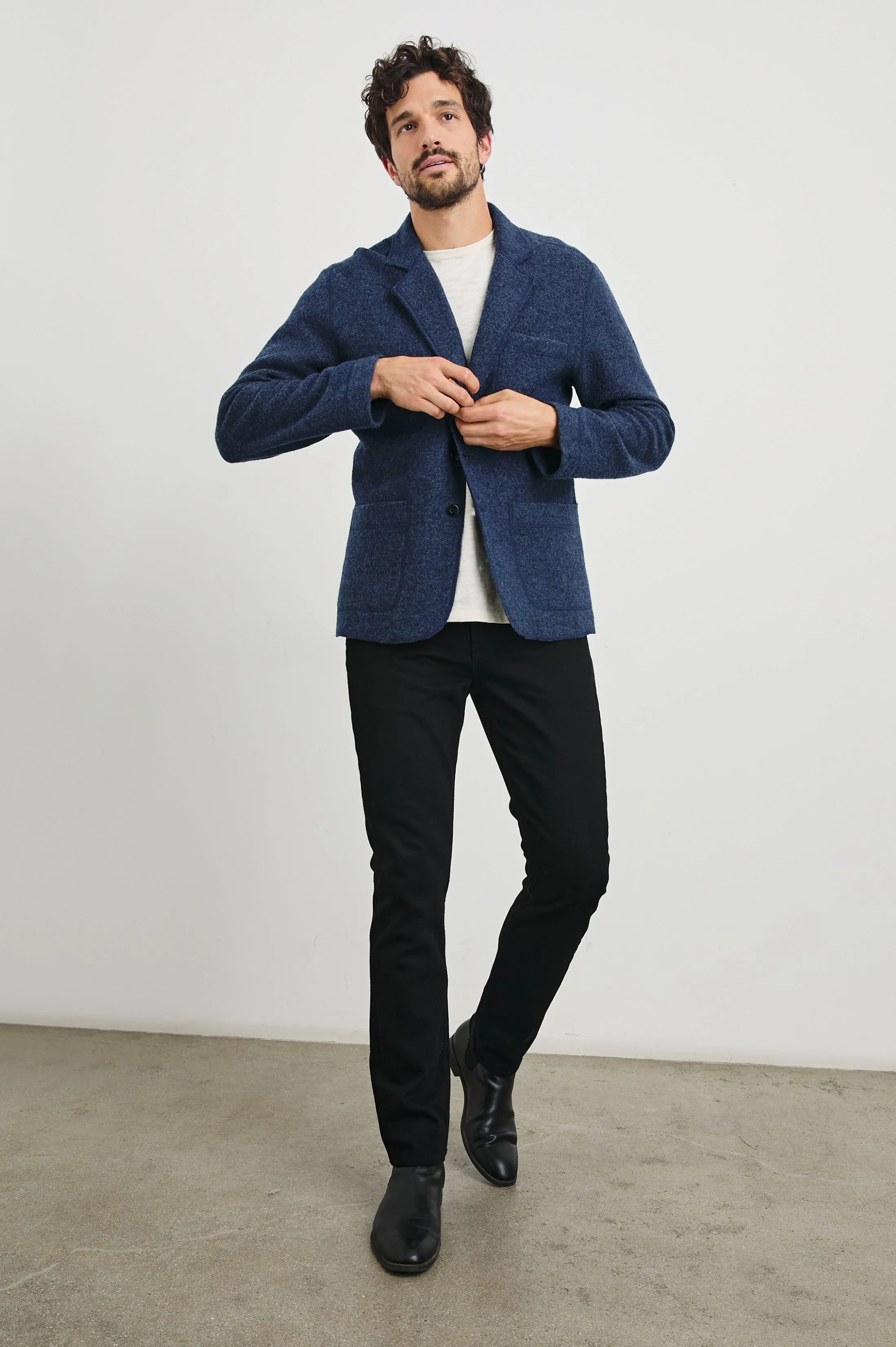 PIERRE BLAZER - BLUE MELANGE Rails